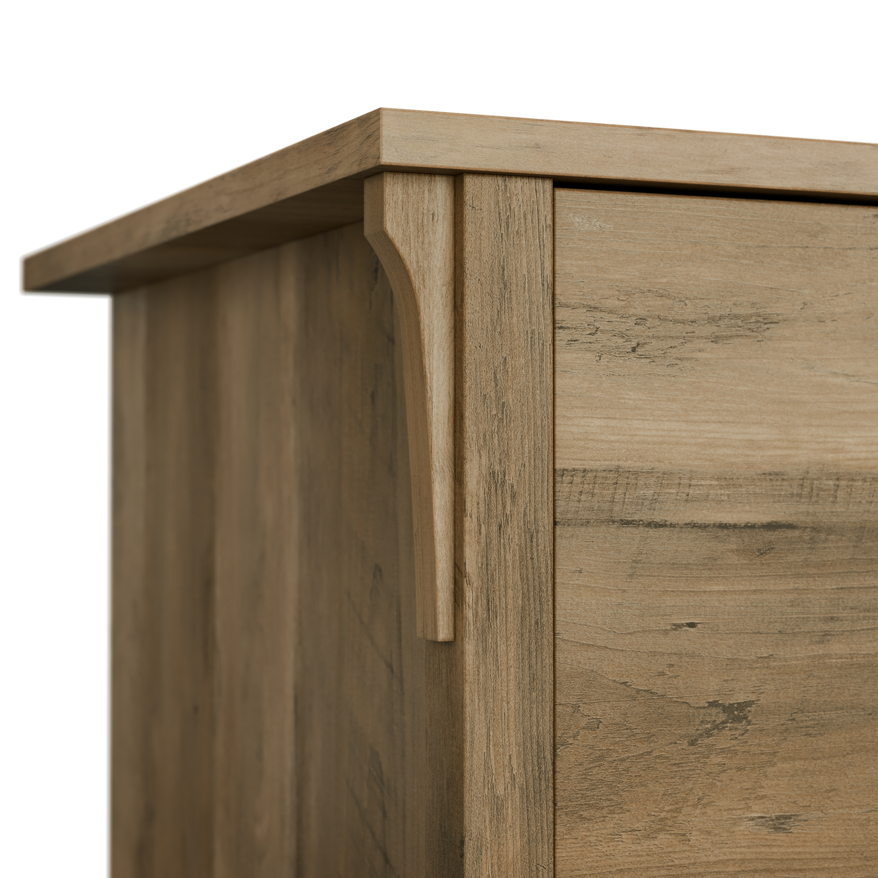 Shop Bush Furniture Salinas Tall 5 Shelf Bookcase - Set of 2 03 SAL036RCP #color_reclaimed pine