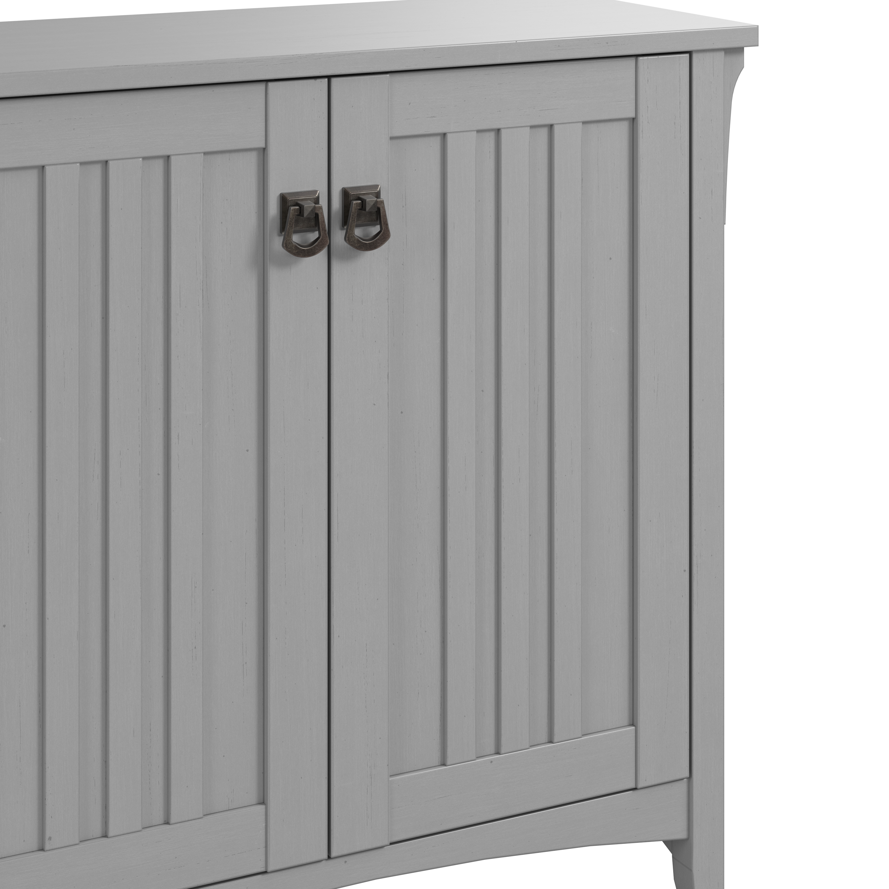 Shop Bush Furniture Salinas Small Storage Cabinet with Doors and Shelves 03 SAS632CG-03 #color_cape cod gray