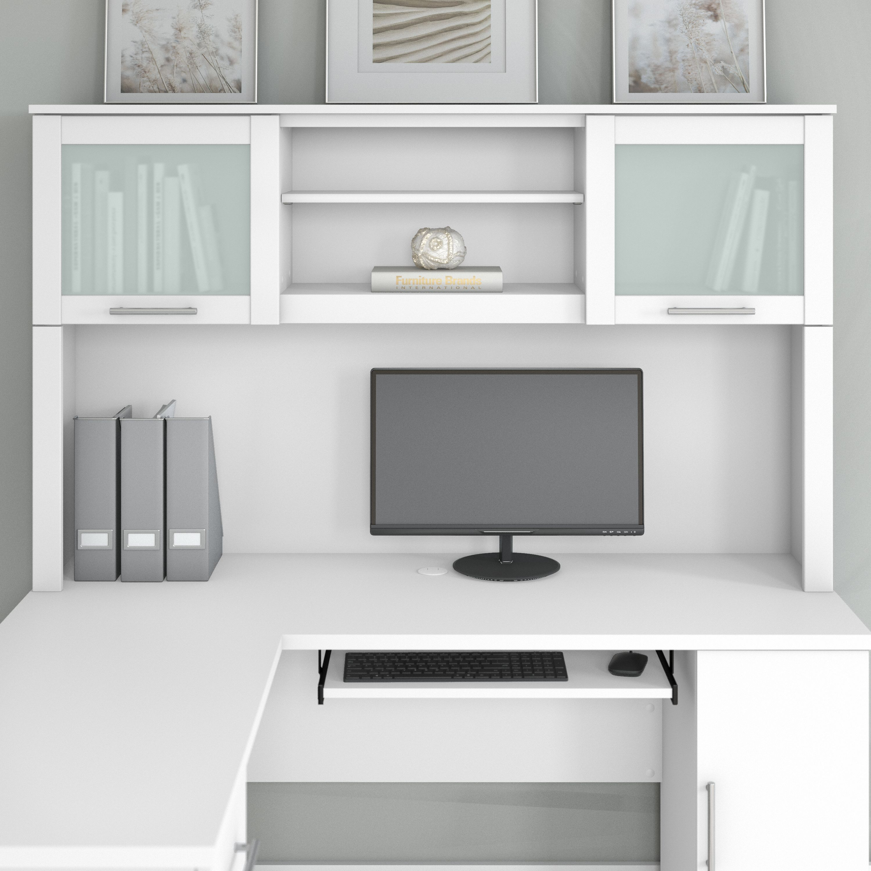 Shop Bush Furniture Somerset 60W Desk Hutch 01 WC81931 #color_white