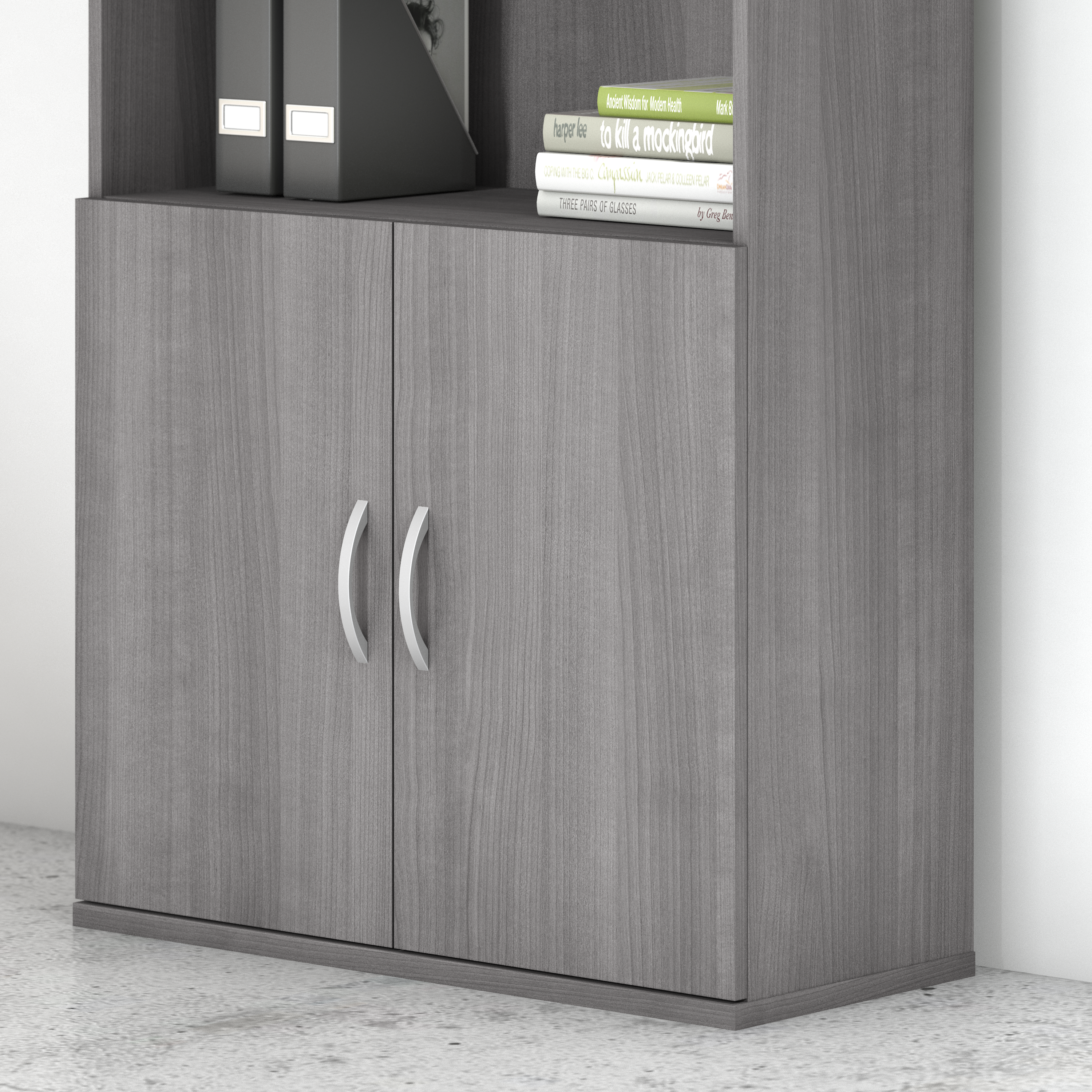 Shop Bush Business Furniture Studio C Bookcase Door Kit 01 SCB236PG #color_platinum gray