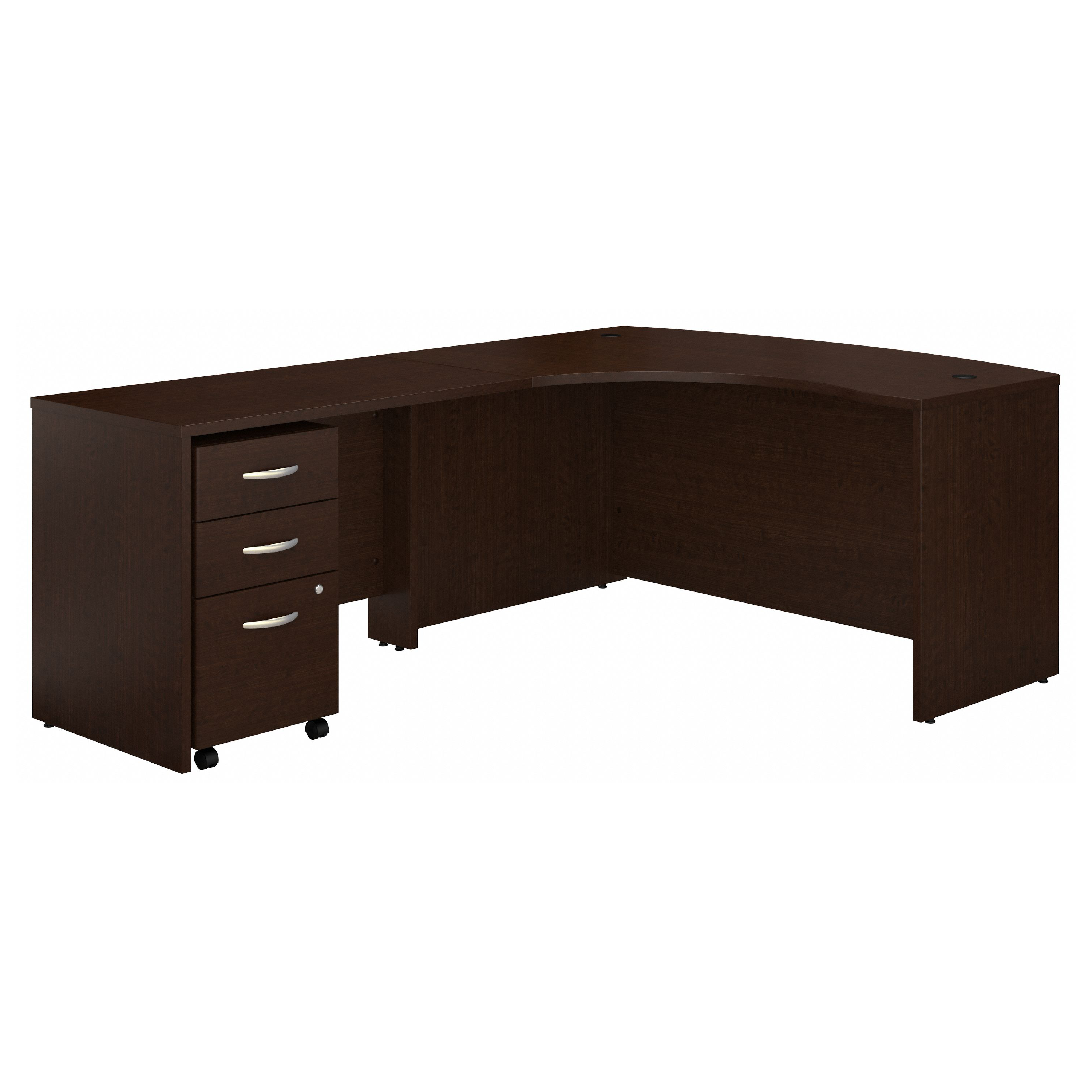 Shop Bush Business Furniture Series C Left Handed L Shaped Desk with Mobile File Cabinet 02 SRC007MRLSU #color_mocha cherry