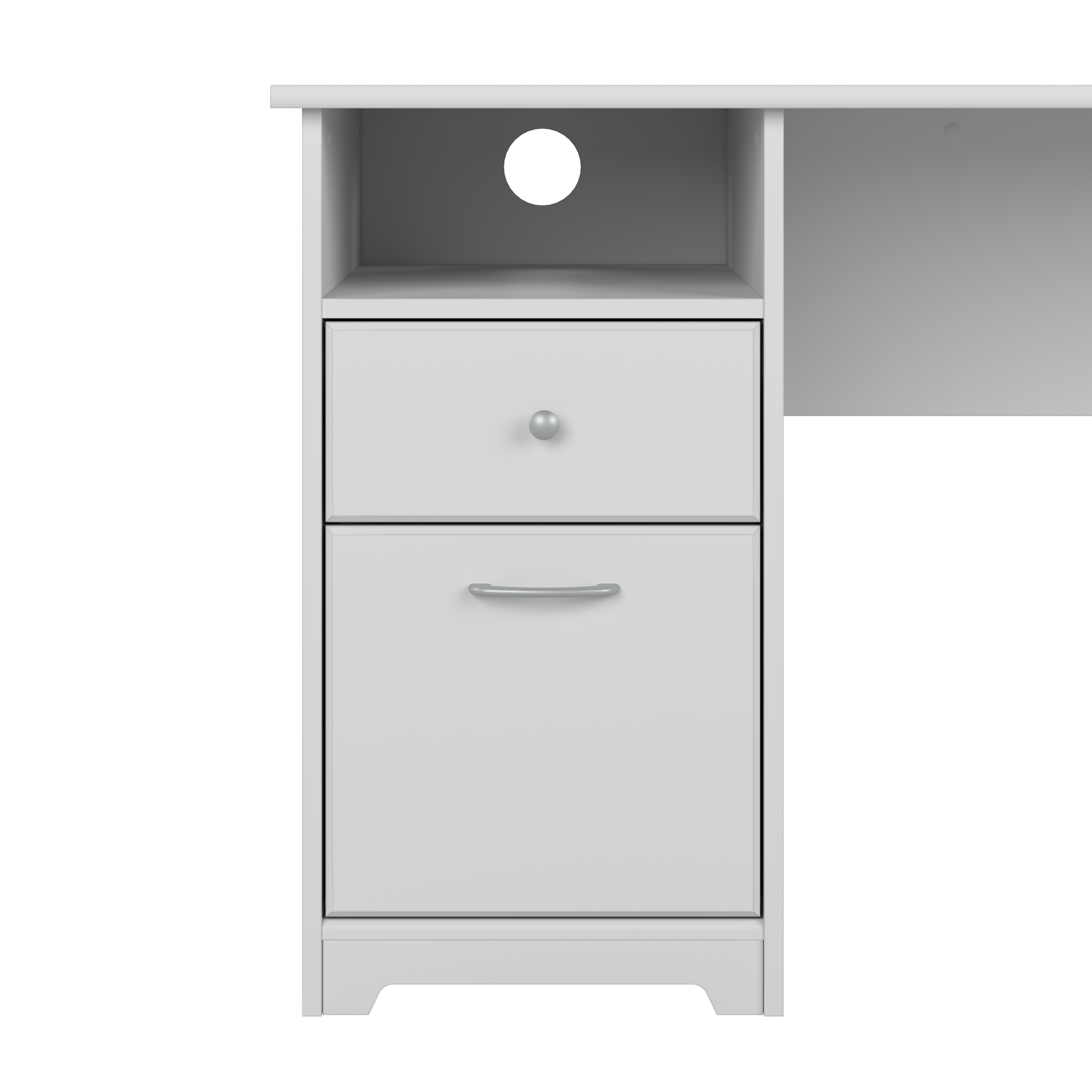 Shop Bush Furniture Cabot 60W 3 Position Sit to Stand L Shaped Desk 05 CAB043WHN #color_white