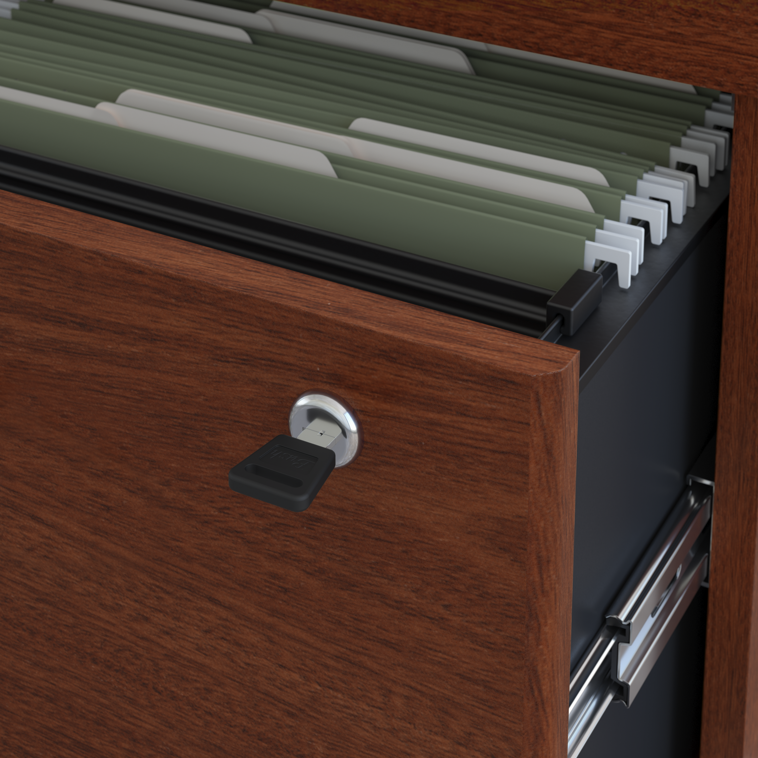Shop Bush Business Furniture Series C Lateral File Cabinet 03 WC36754CSU #color_mahogany