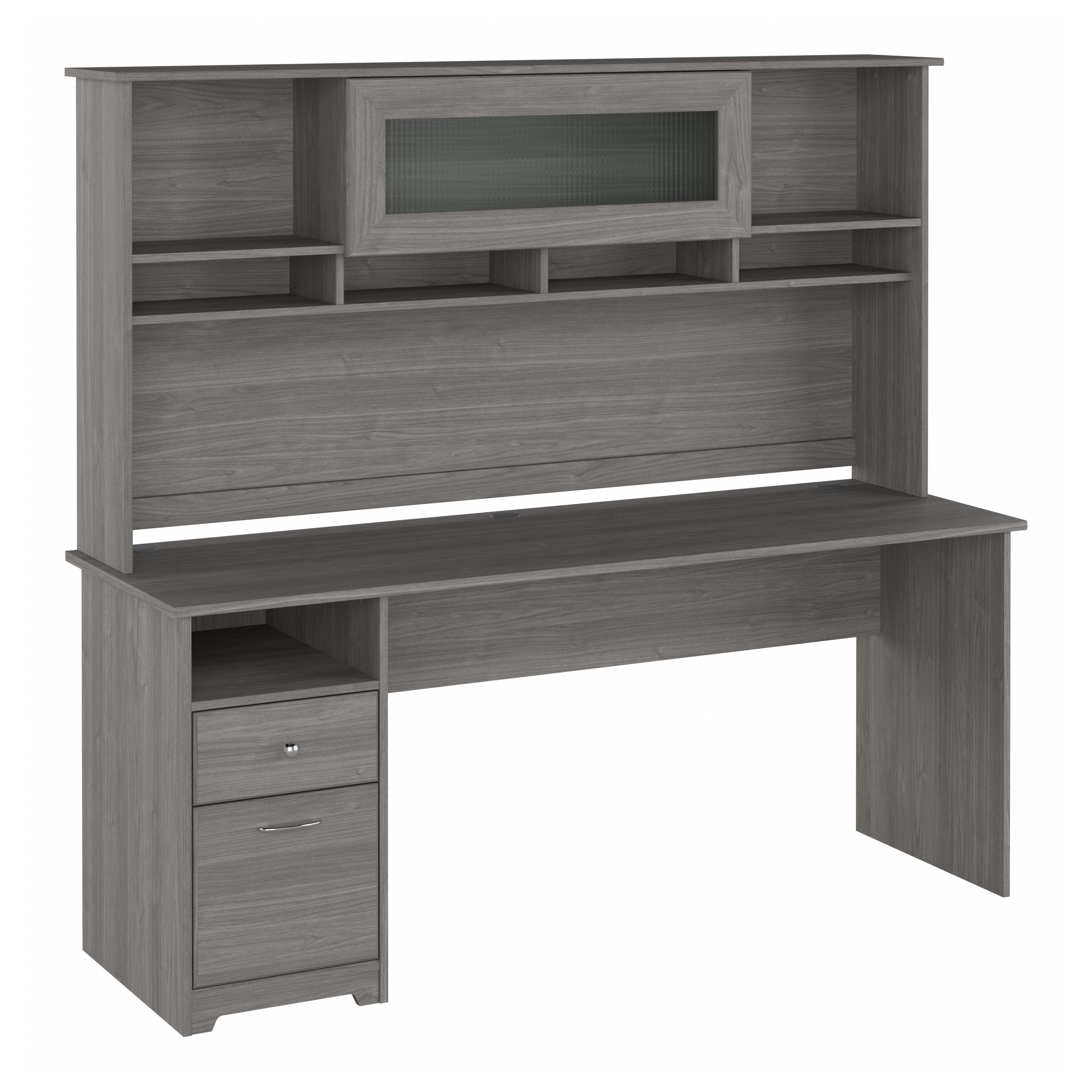 Shop Bush Furniture Cabot 72W Computer Desk with Hutch 02 CAB049MG #color_modern gray