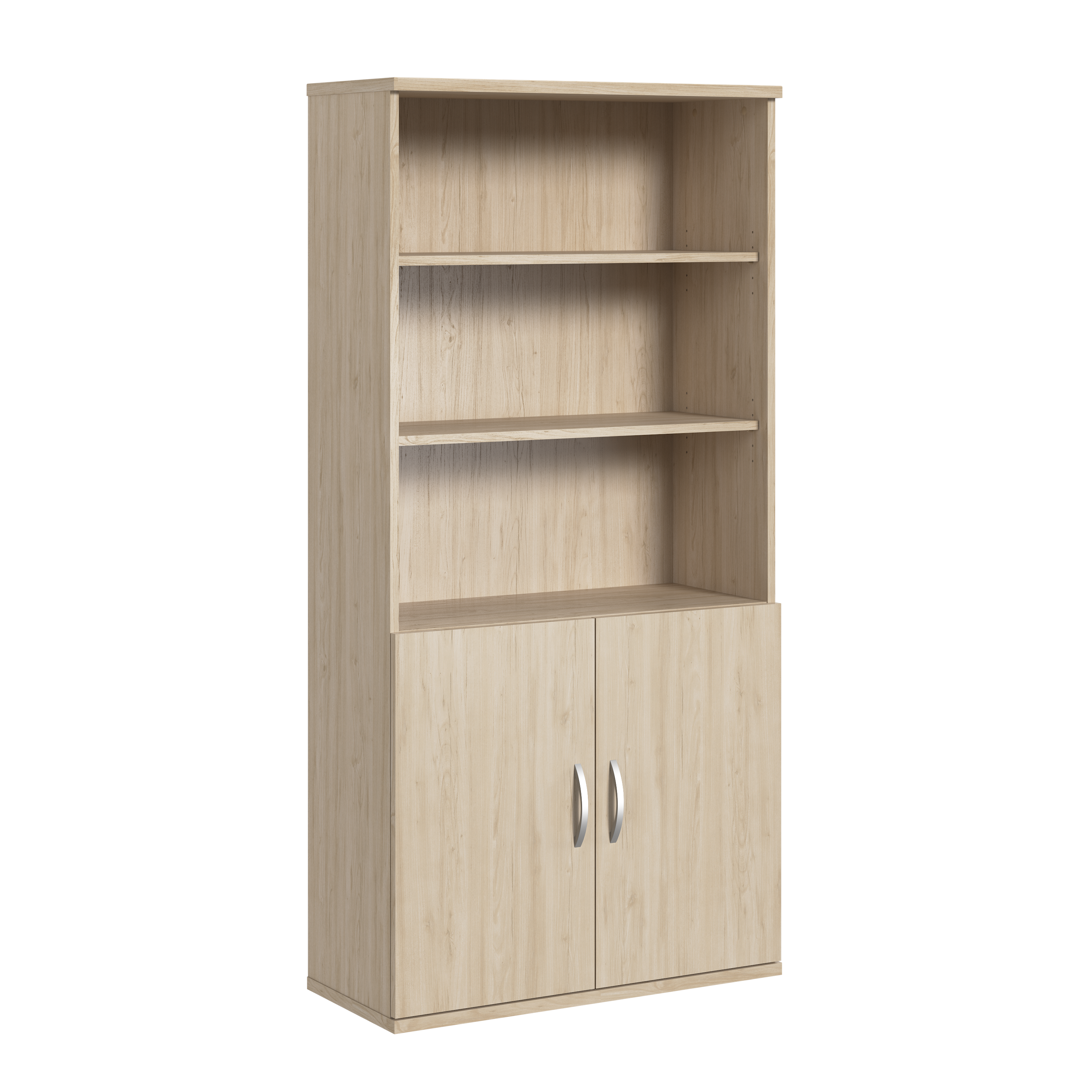 Shop Bush Business Furniture Studio C Tall 5 Shelf Bookcase with Doors 02 STC015NE #color_natural elm