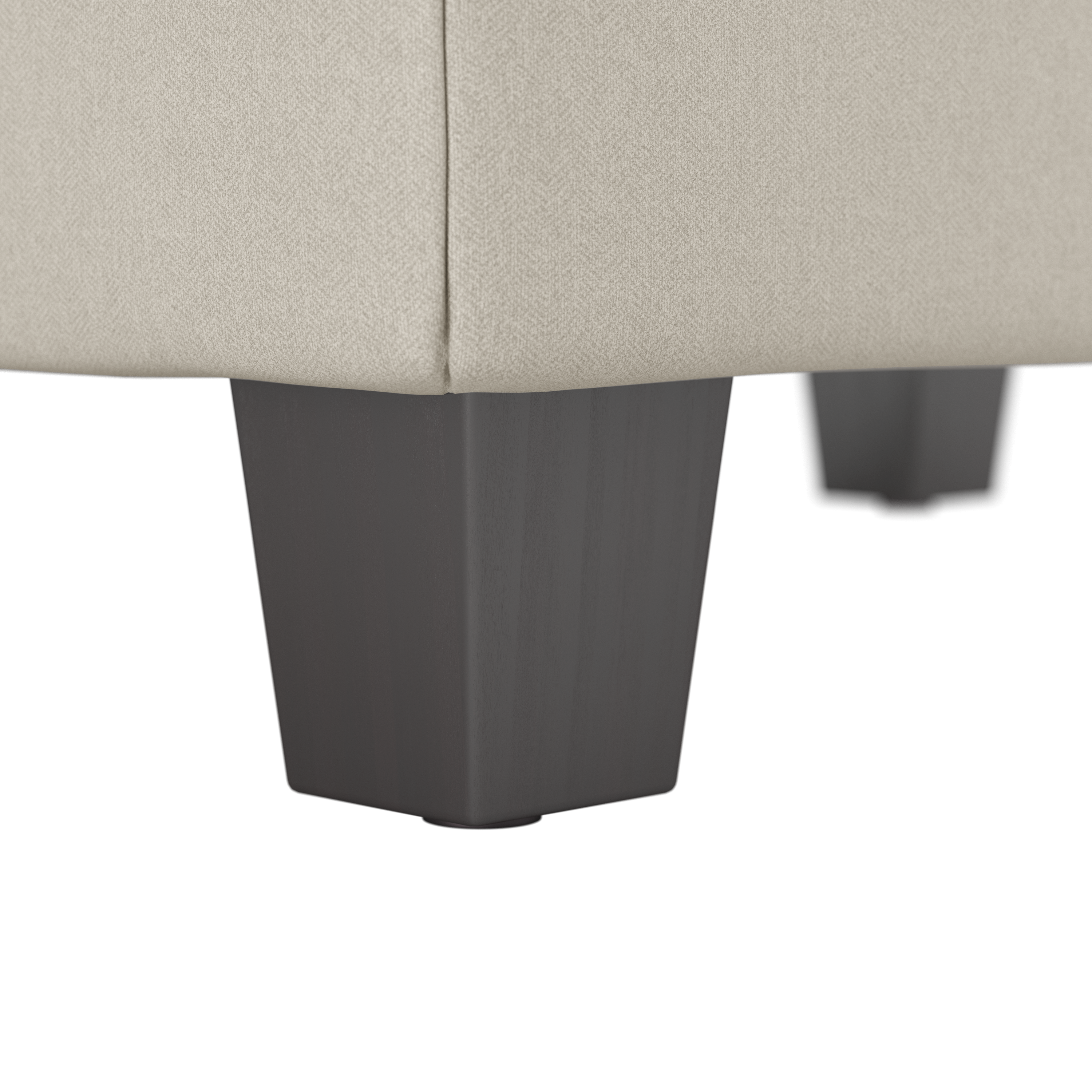 Shop Bush Furniture Stockton Storage Ottoman 08 SNO34SCRH-Z #color_cream herringbone fabric