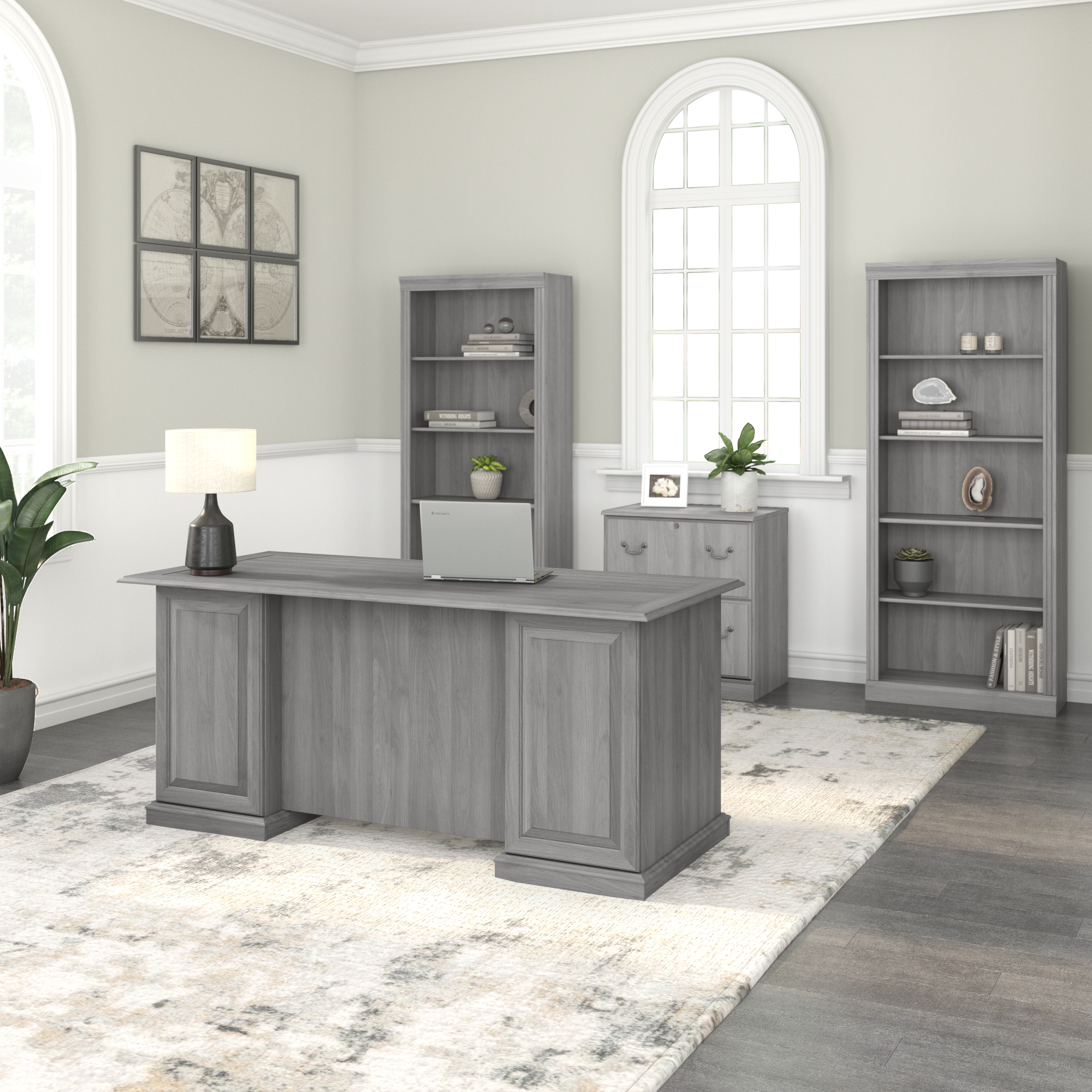 Shop Bush Furniture Saratoga 2 Drawer Lateral File Cabinet 08 EX45854-03 #color_modern gray