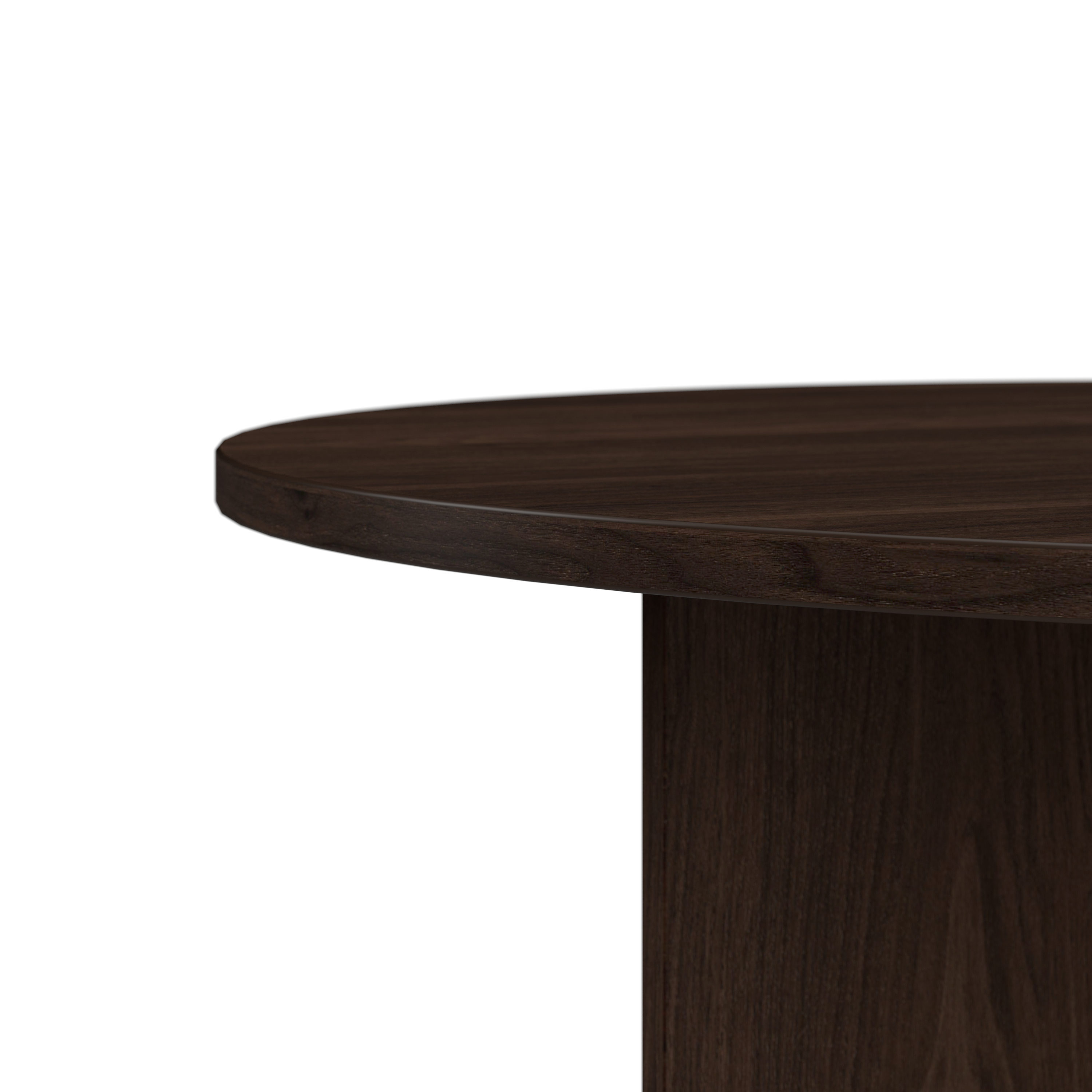 Shop Bush Business Furniture 42W Round Conference Table with Wood Base 03 99TB42RBW #color_black walnut