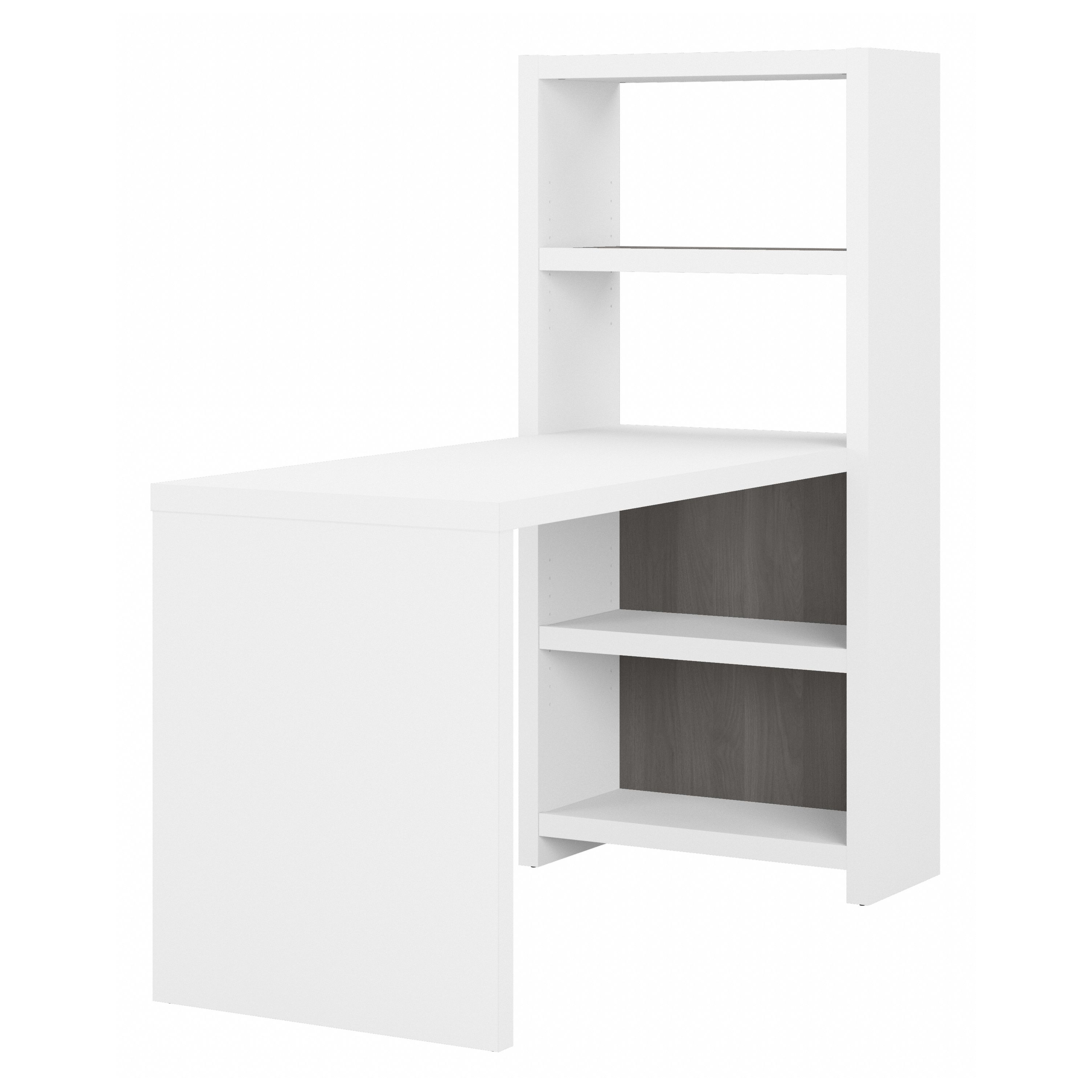 Shop Bush Business Furniture Echo 56W Bookcase Desk 02 KI60507-03 #color_pure white/modern gray