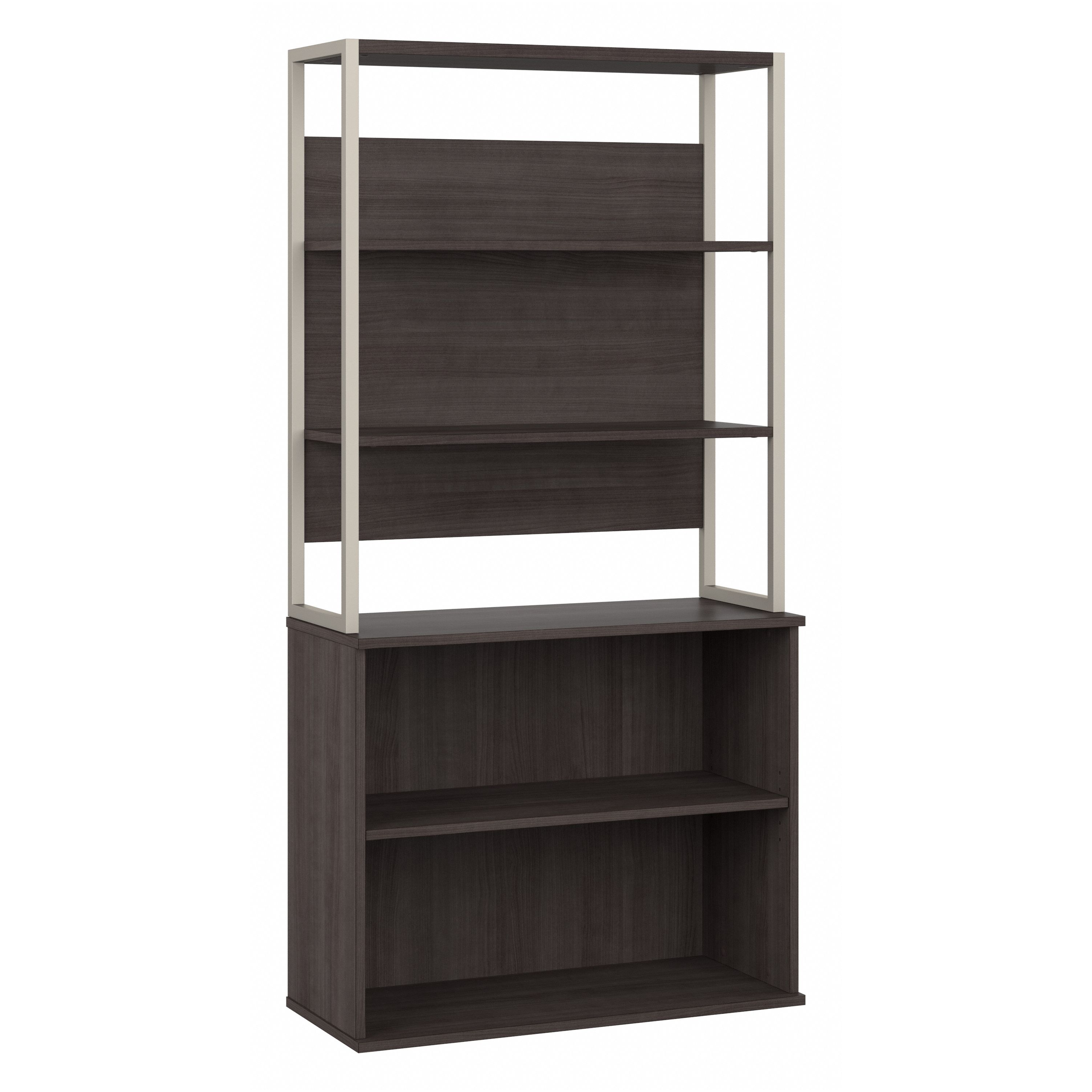 Shop Bush Business Furniture Hybrid Tall Etagere Bookcase 02 HYB023SG #color_storm gray