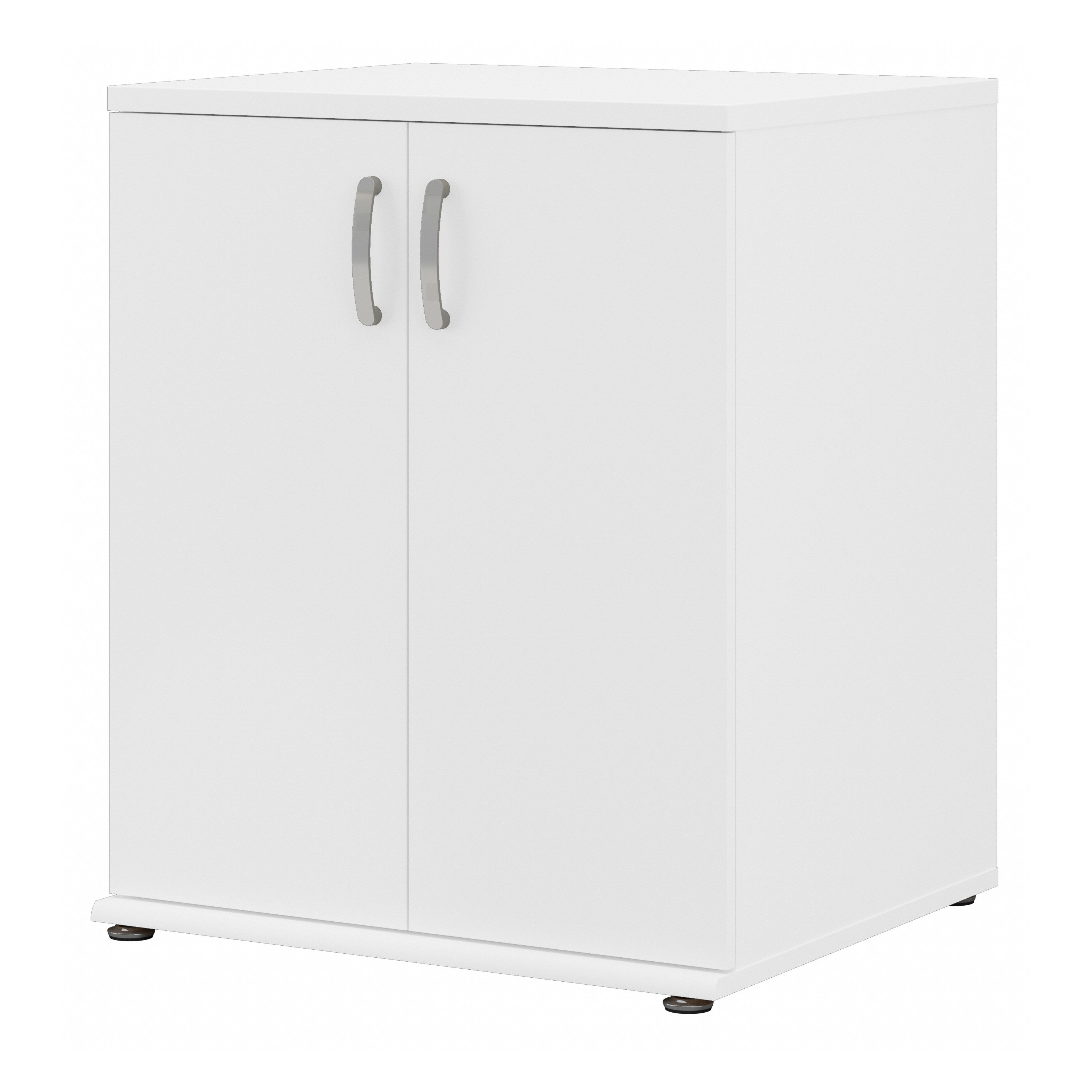 Shop Bush Business Furniture Universal Floor Storage Cabinet with Doors and Shelves 02 UNS128WH #color_white