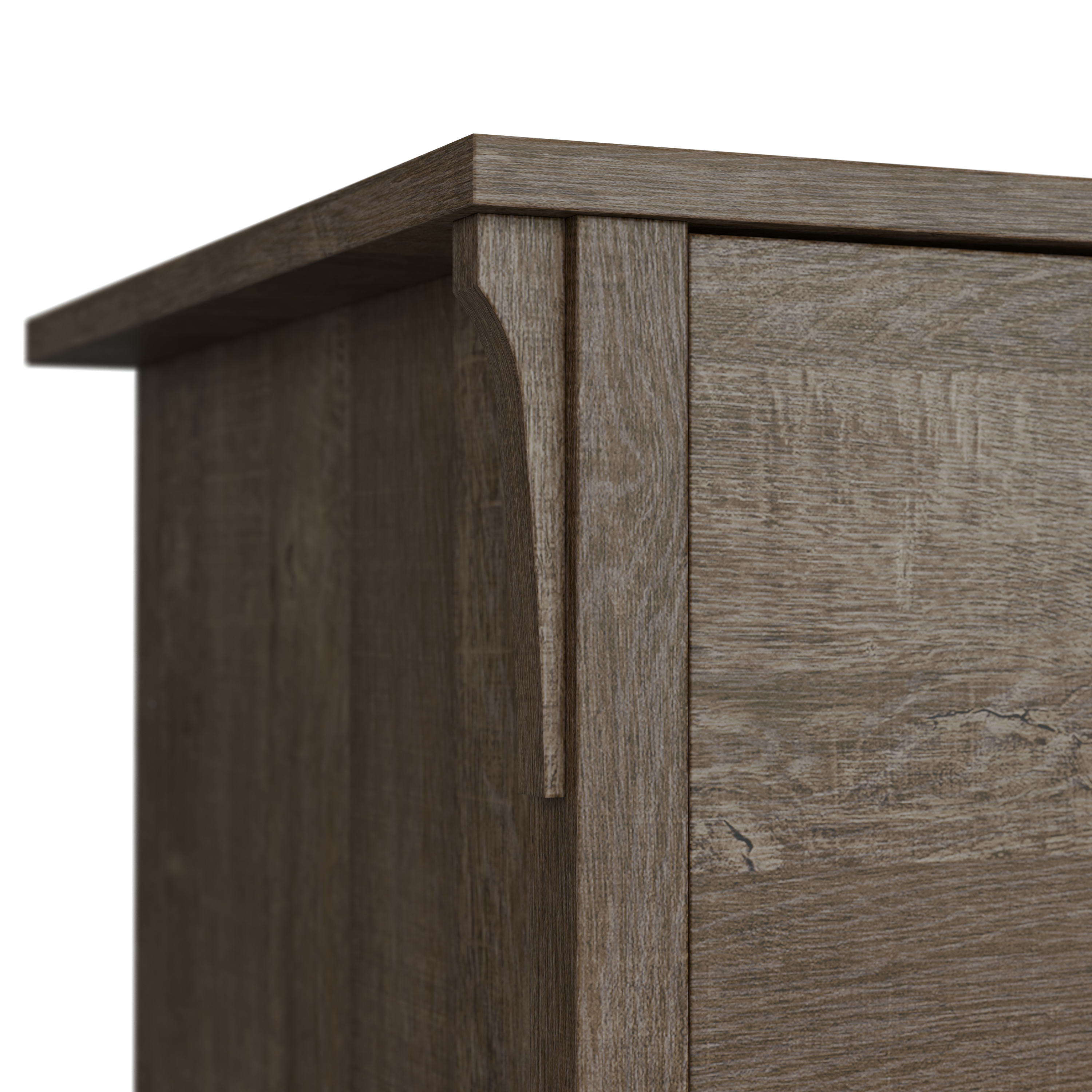 Shop Bush Furniture Salinas Tall Storage Cabinet with Doors 05 SAS332ABR-03 #color_ash brown