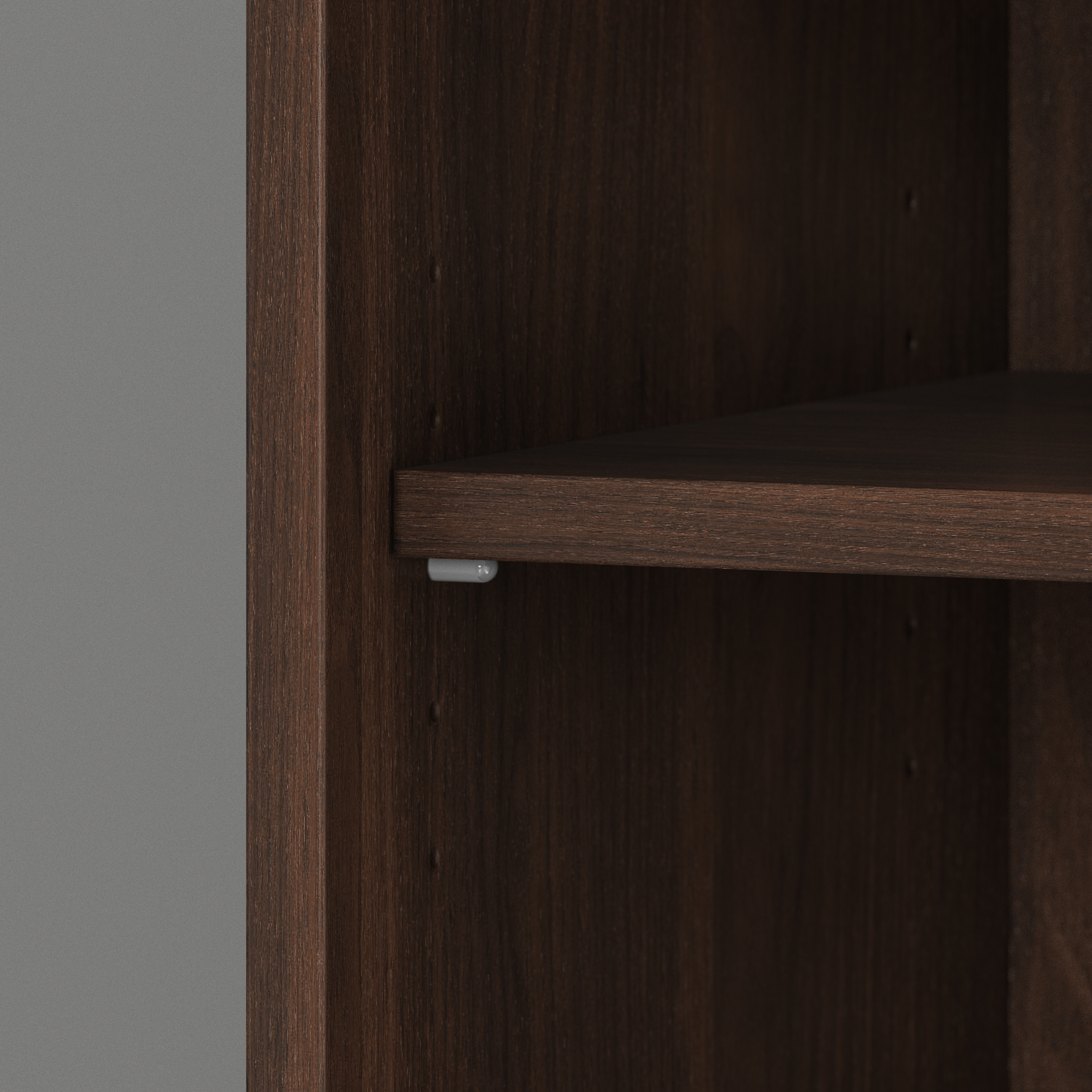 Shop Bush Business Furniture Hybrid Tall 5 Shelf Bookcase 03 HYB136BW-Z #color_black walnut