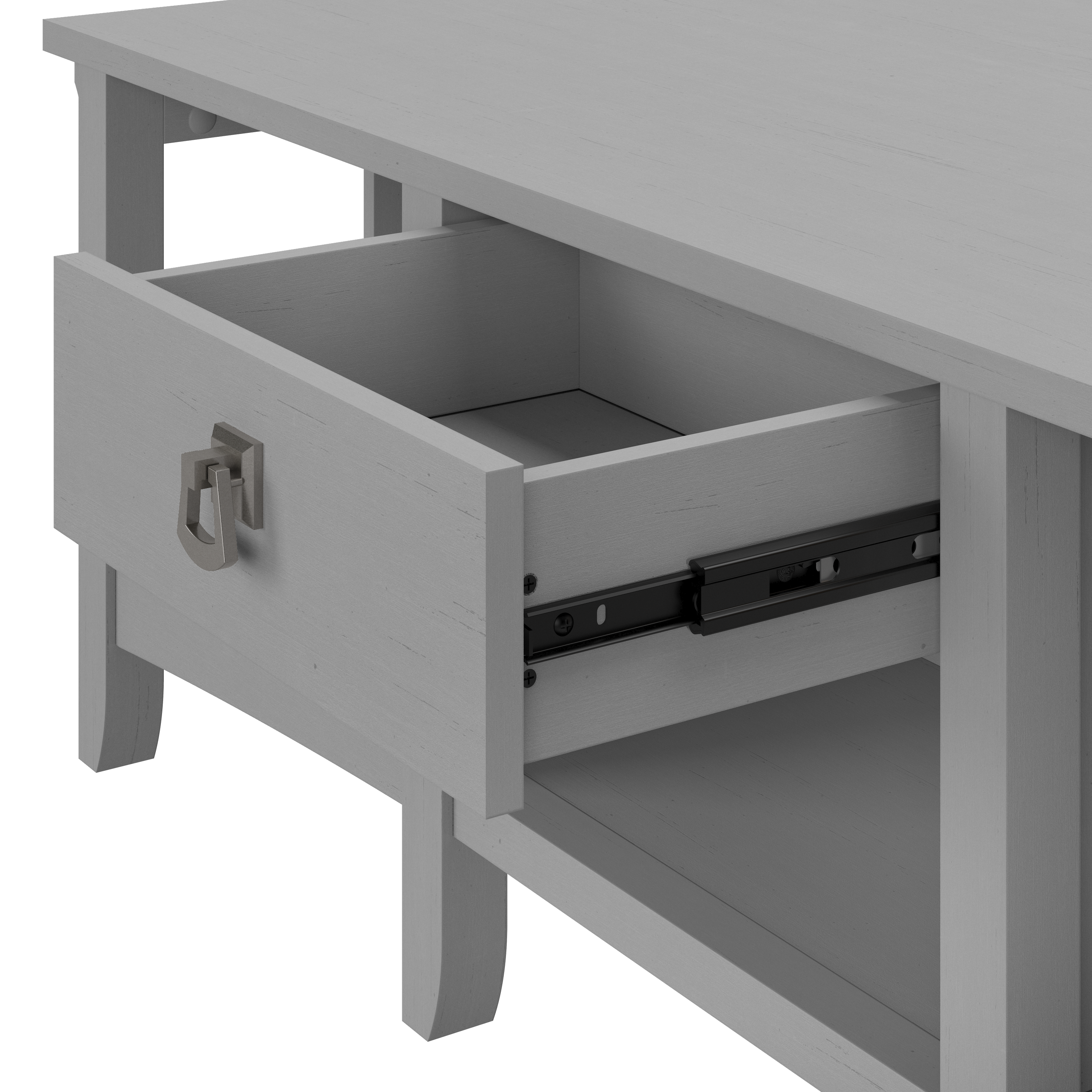 Shop Bush Furniture Salinas 60W L Shaped Desk with Storage 03 SAD160CG-03 #color_cape cod gray