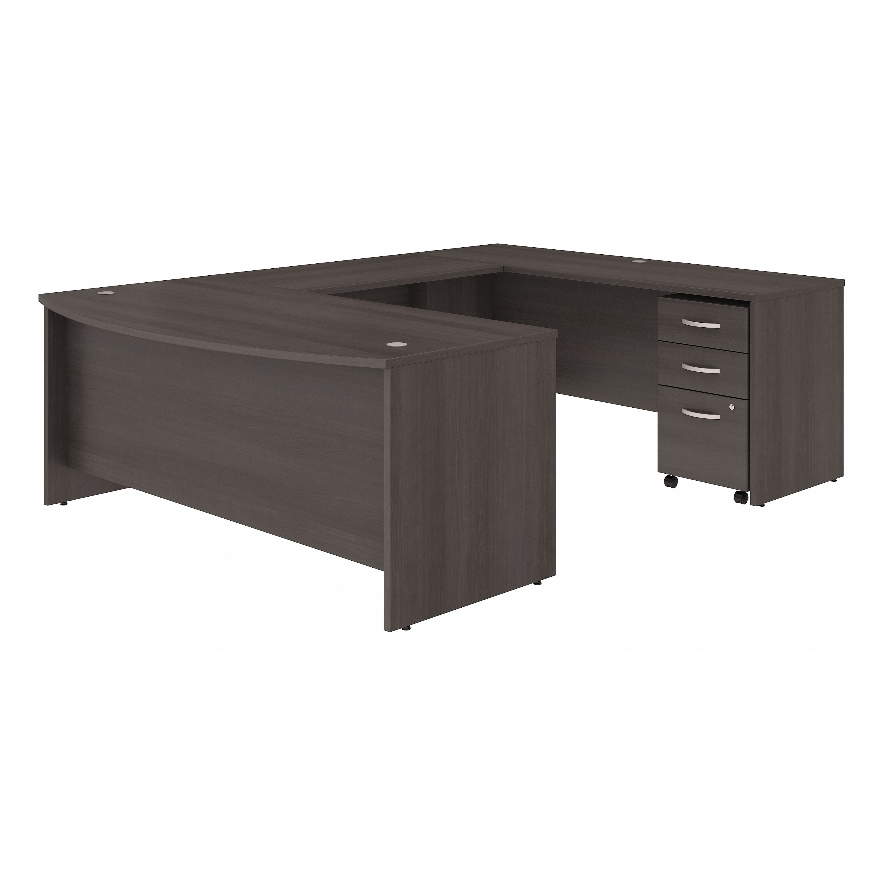 Shop Bush Business Furniture Studio C 72W x 36D U Shaped Desk with Mobile File Cabinet 02 STC004SGSU #color_storm gray