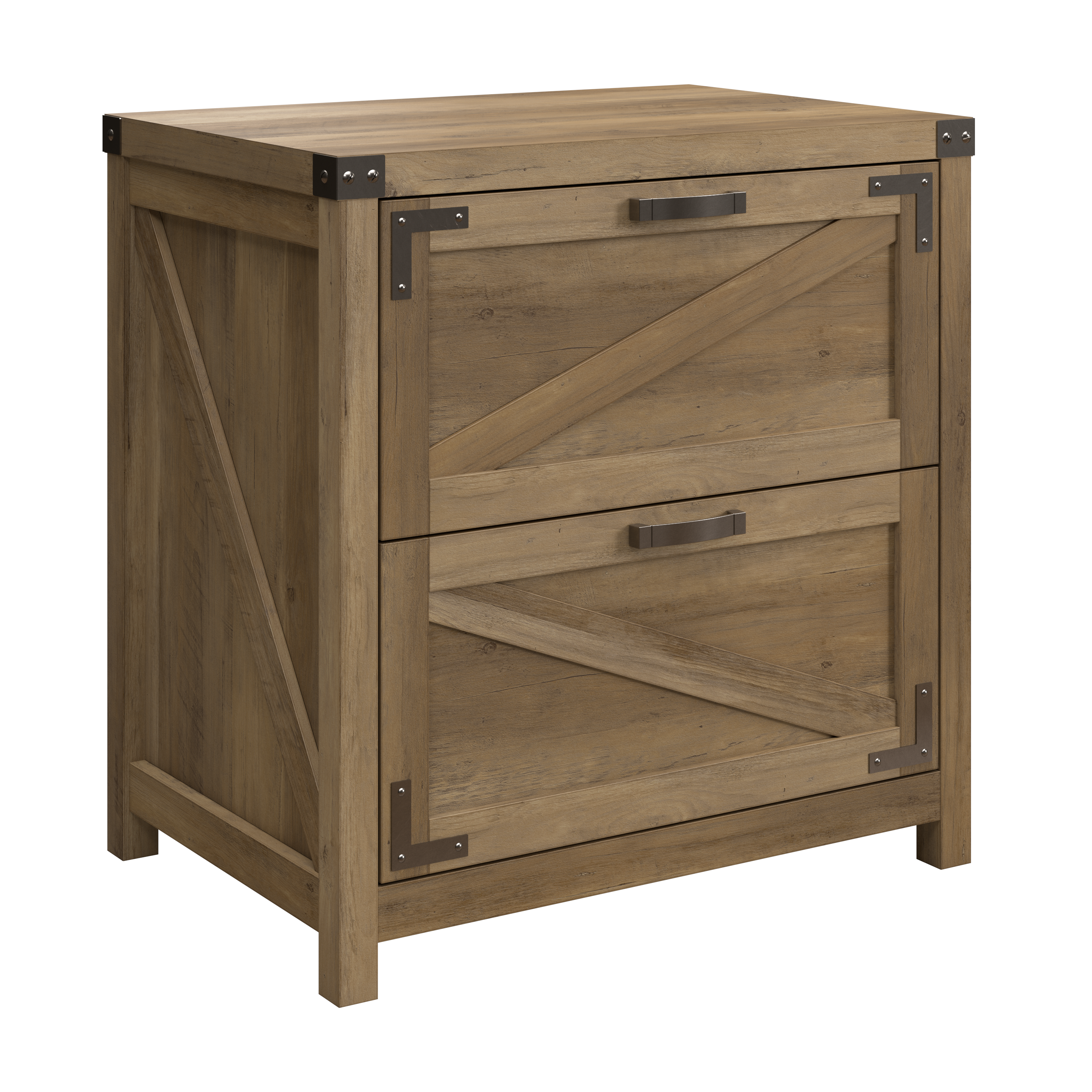 Shop Bush Furniture Knoxville 2 Drawer Lateral File Cabinet 02 CGF129RCP-03 #color_reclaimed pine