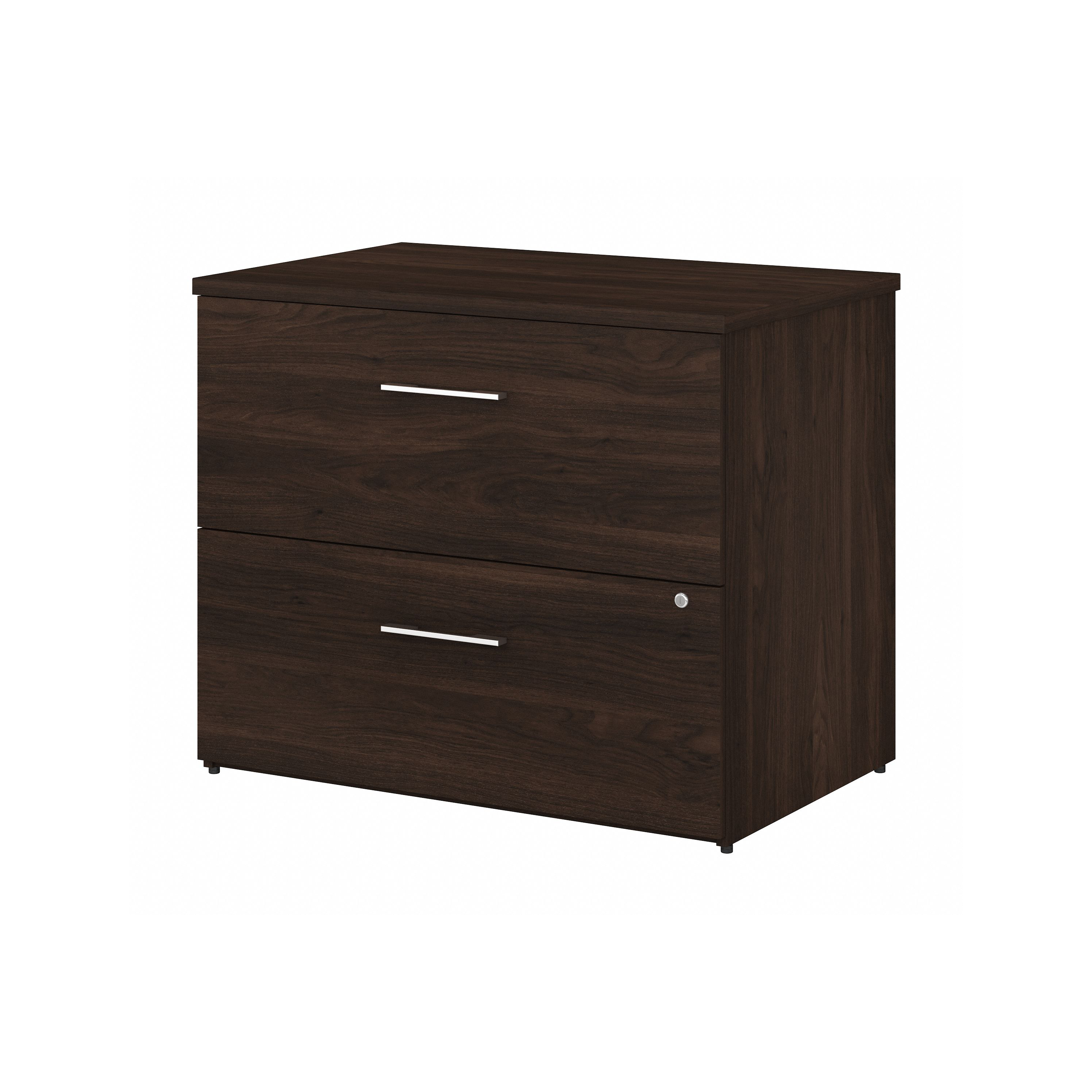 Shop Bush Business Furniture Office 500 36W 2 Drawer Lateral File Cabinet - Assembled 02 OFF136BWSU #color_black walnut