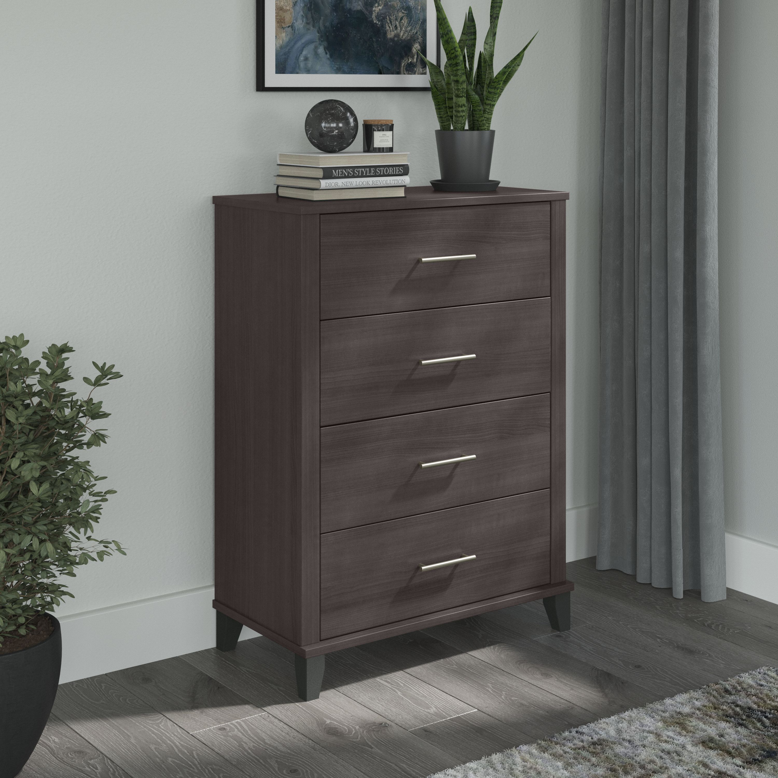 Shop Bush Furniture Somerset Chest of Drawers 01 STS132SG #color_storm gray