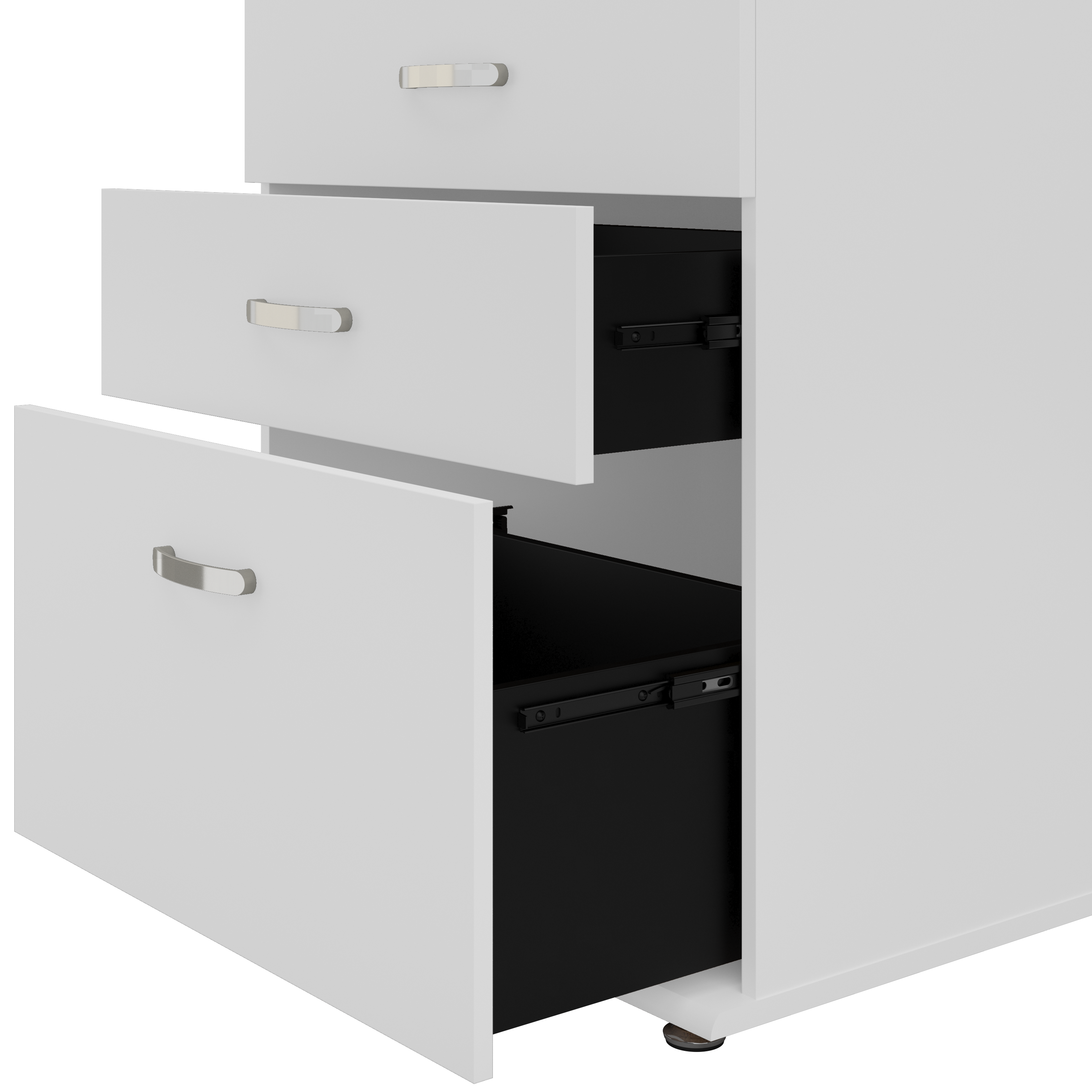 Shop Bush Business Furniture Universal Floor Storage Cabinet with Drawers 03 UNS328WH #color_white