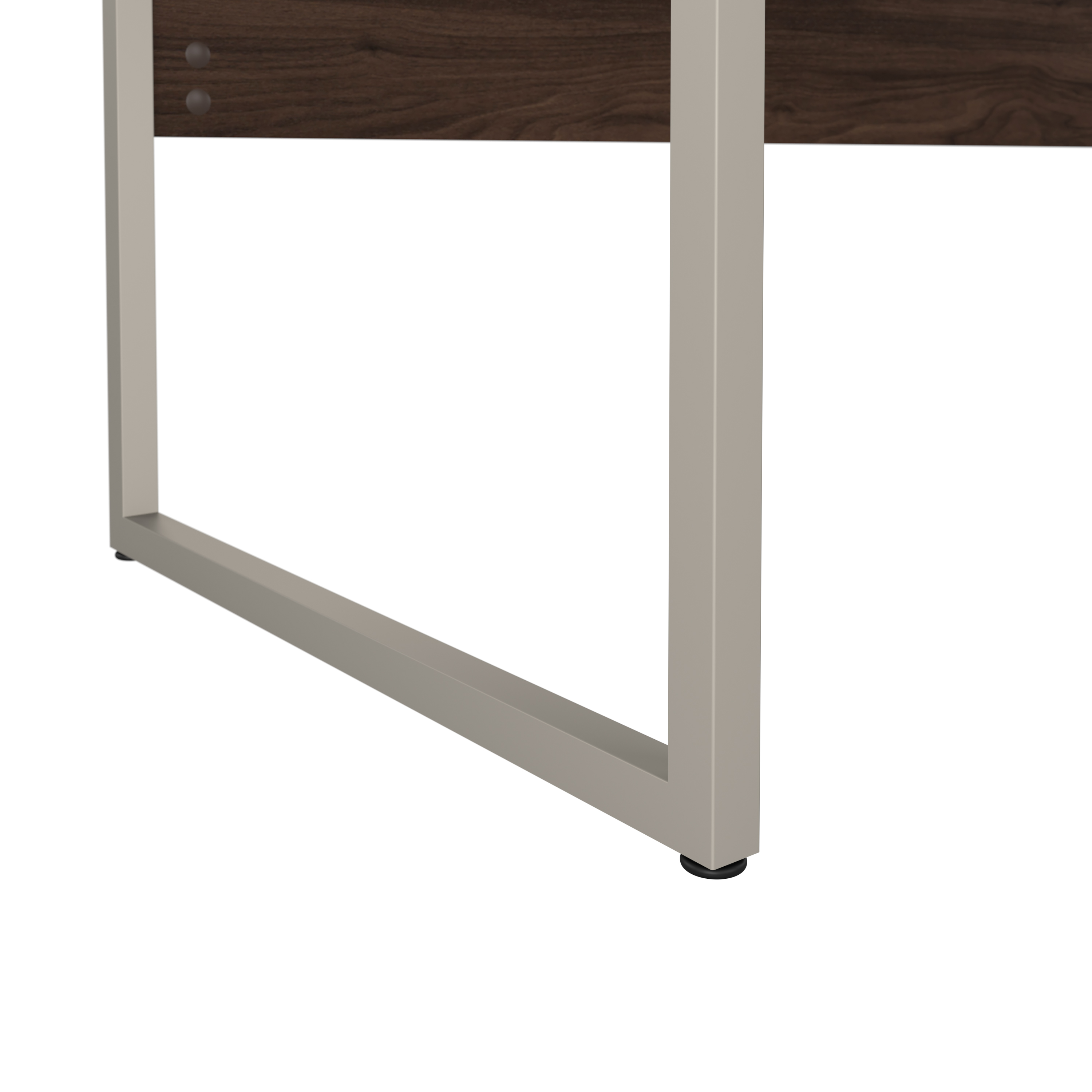 Shop Bush Business Furniture Hybrid 72W x 24D Computer Table Desk with Metal Legs 05 HYD272BW #color_black walnut
