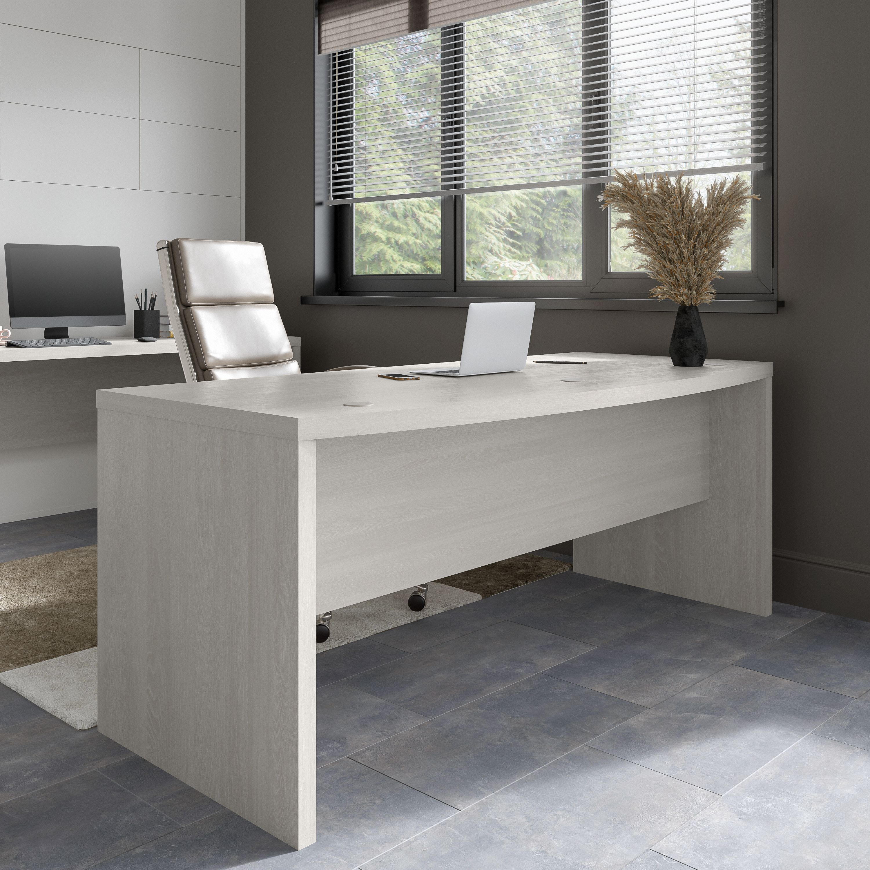 Shop Bush Business Furniture Echo 72W Bow Front Desk 01 KI60209-03 #color_gray sand