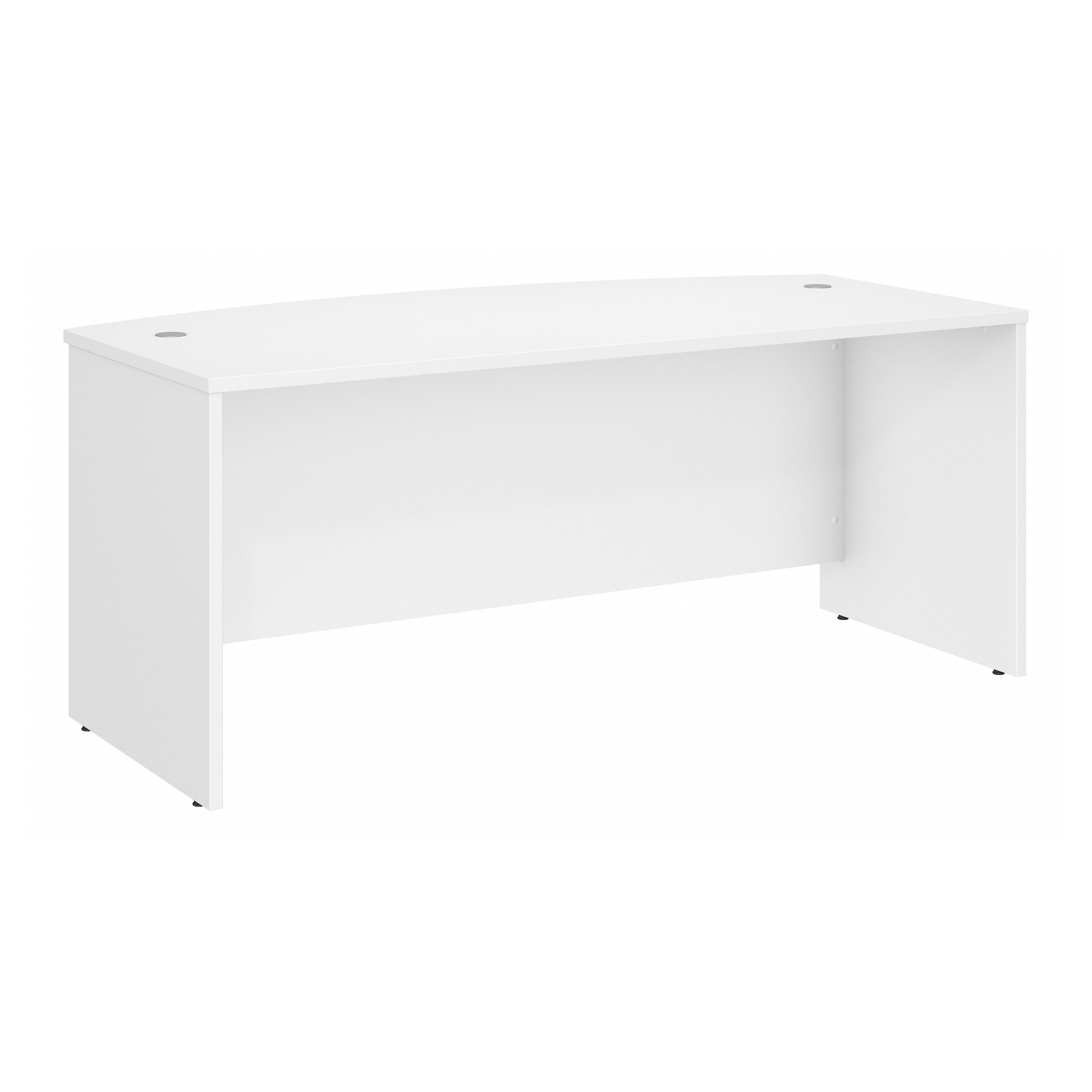 Shop Bush Business Furniture Studio C 72W x 36D Bow Front Desk 02 SCD172WH #color_white
