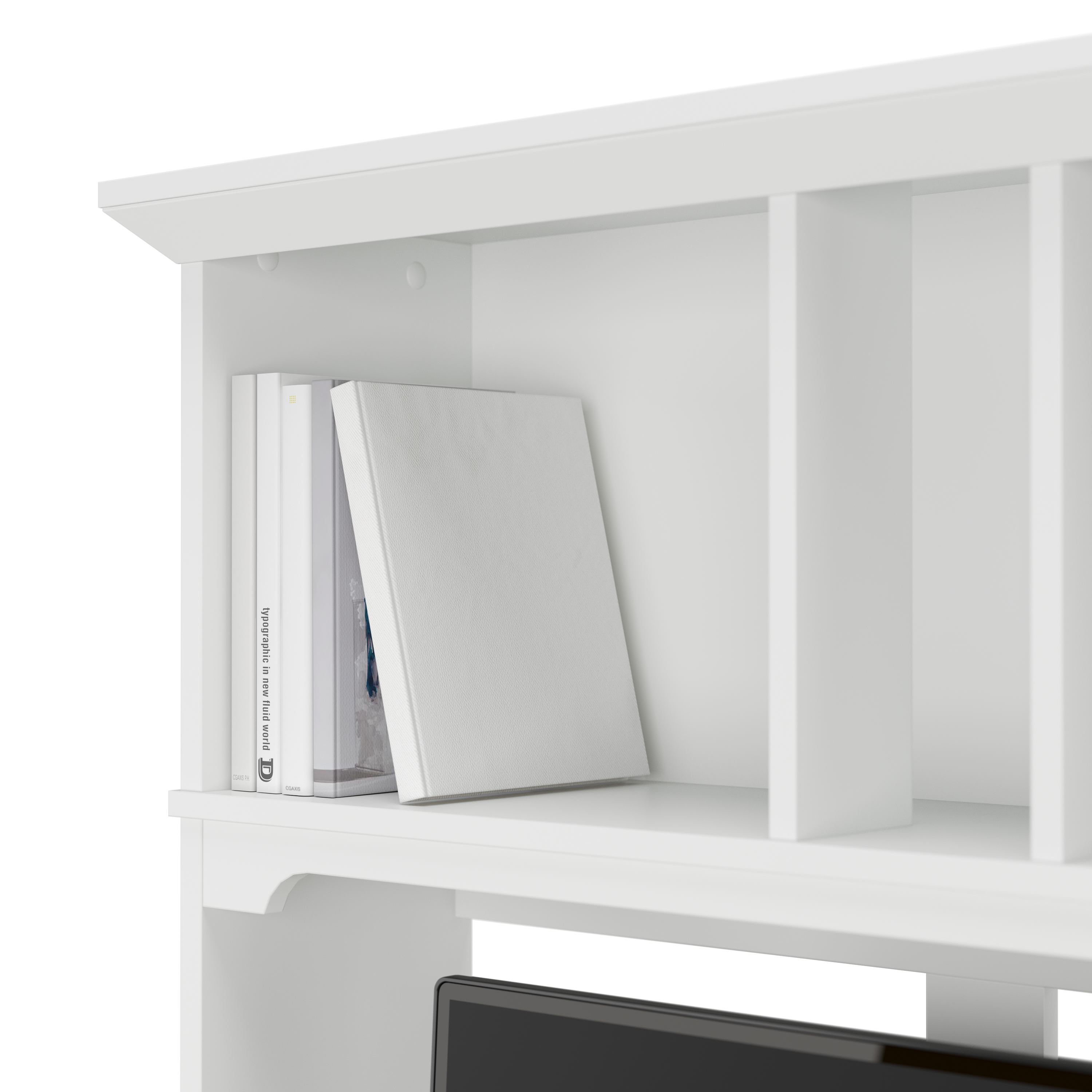 Shop Bush Furniture Salinas 60W L Shaped Desk with Hutch, Lateral File Cabinet and 5 Shelf Bookcase 09 SAL007G2W #color_shiplap gray/pure white