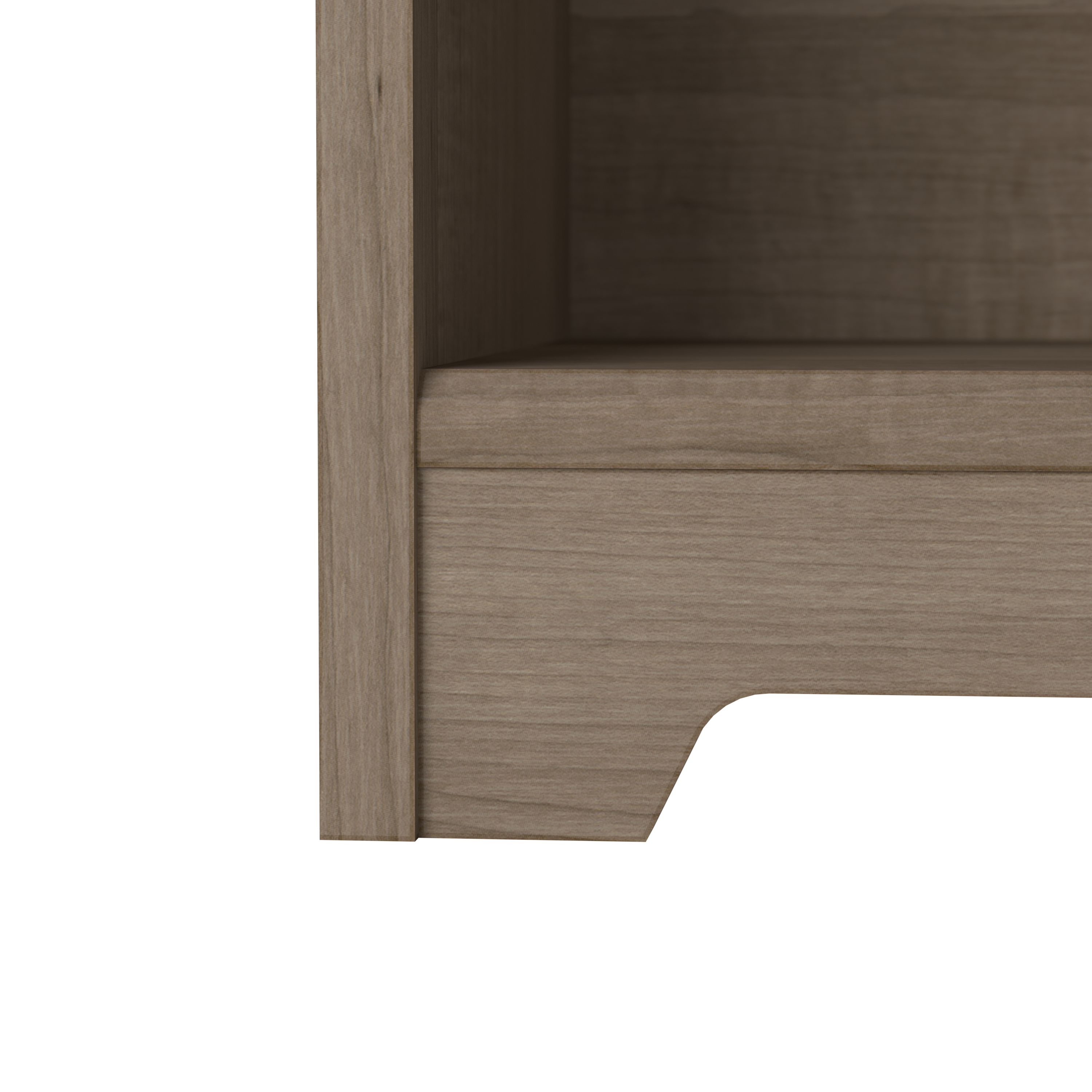 Shop Bush Furniture Cabot 52W 3 Position Sit to Stand Corner Desk with Shelves 05 WC31216 #color_ash gray