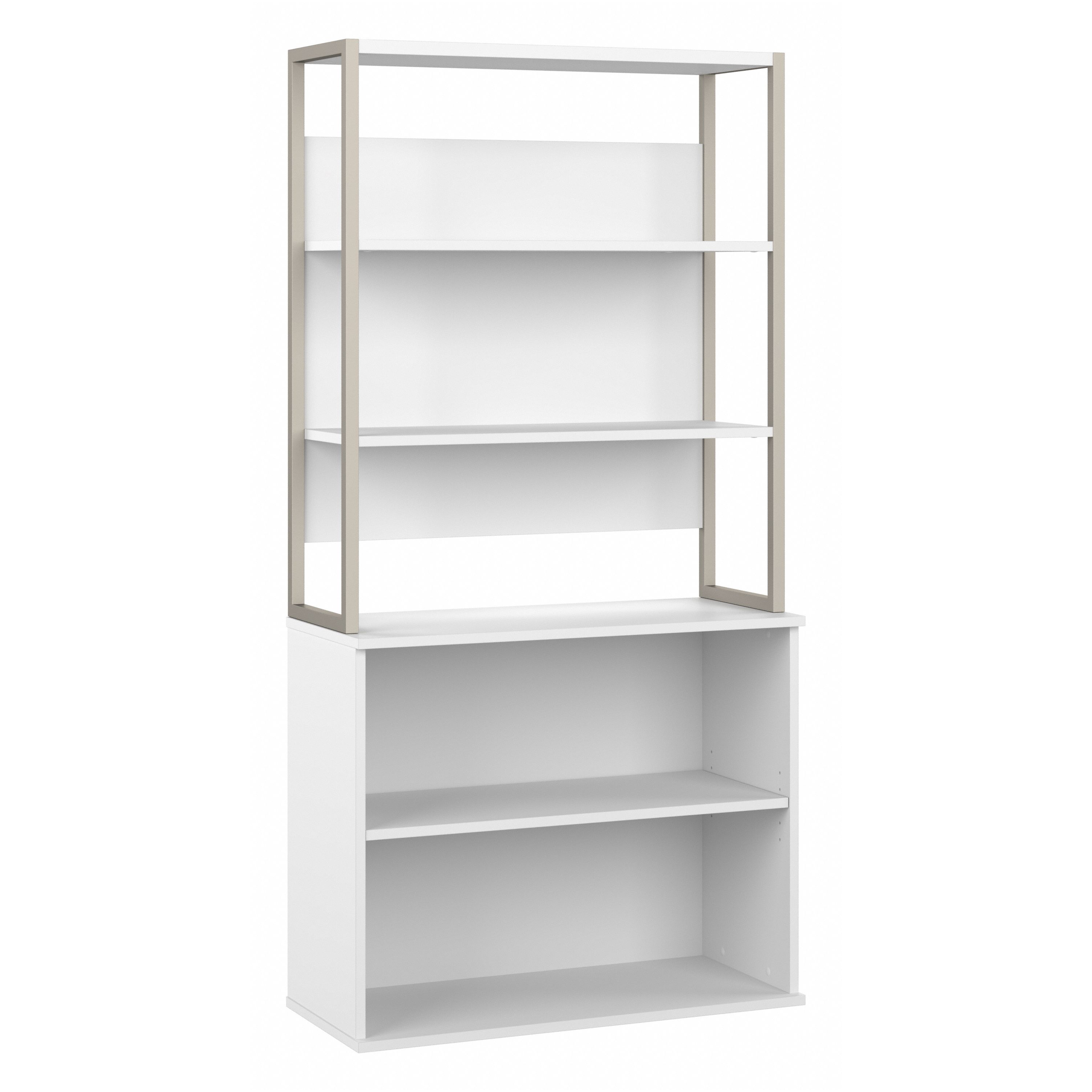 Shop Bush Business Furniture Hybrid Tall Etagere Bookcase 02 HYB023WH #color_white