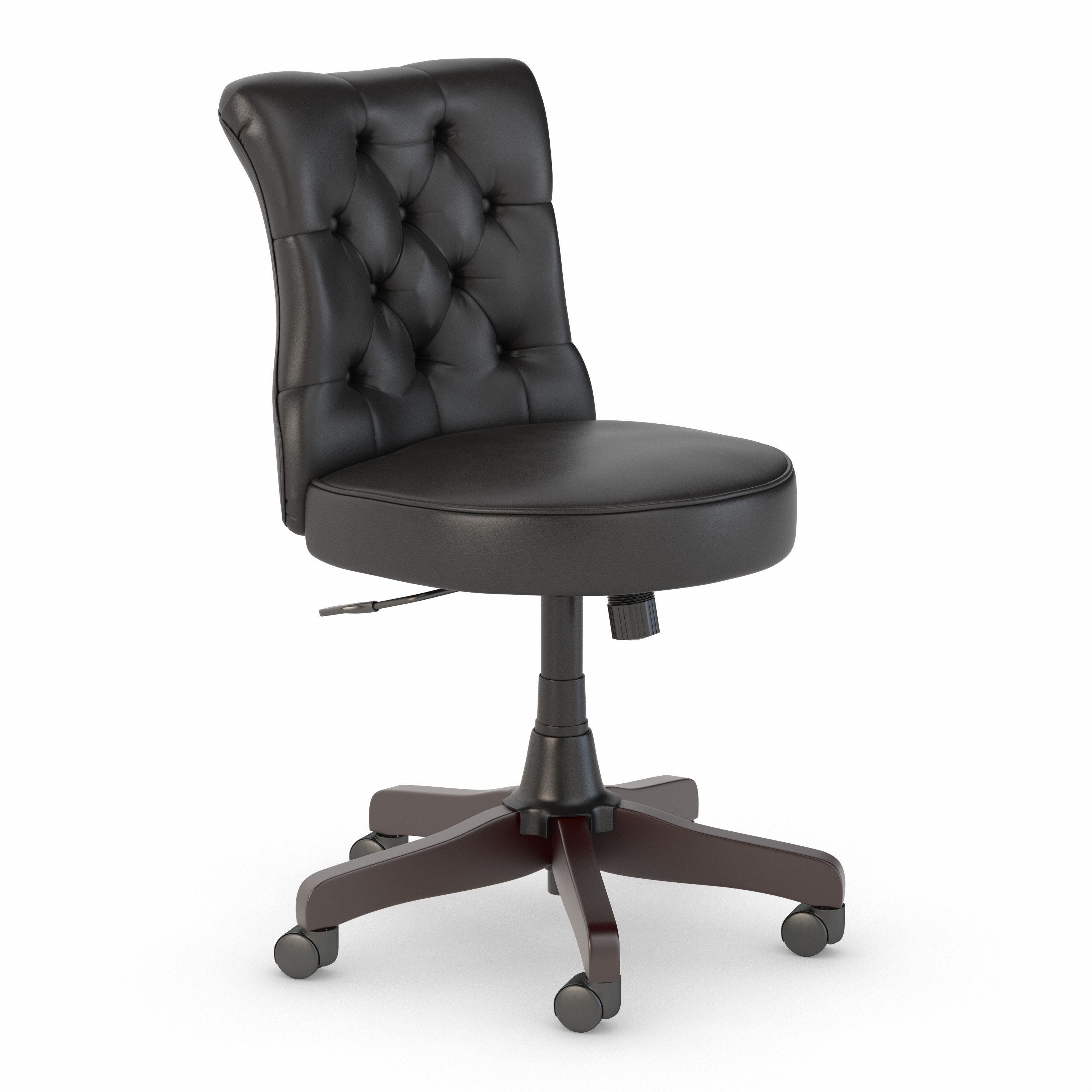 Shop Bush Business Furniture Arden Lane Mid Back Tufted Office Chair 02 CH2301BLL-03 #color_black leather