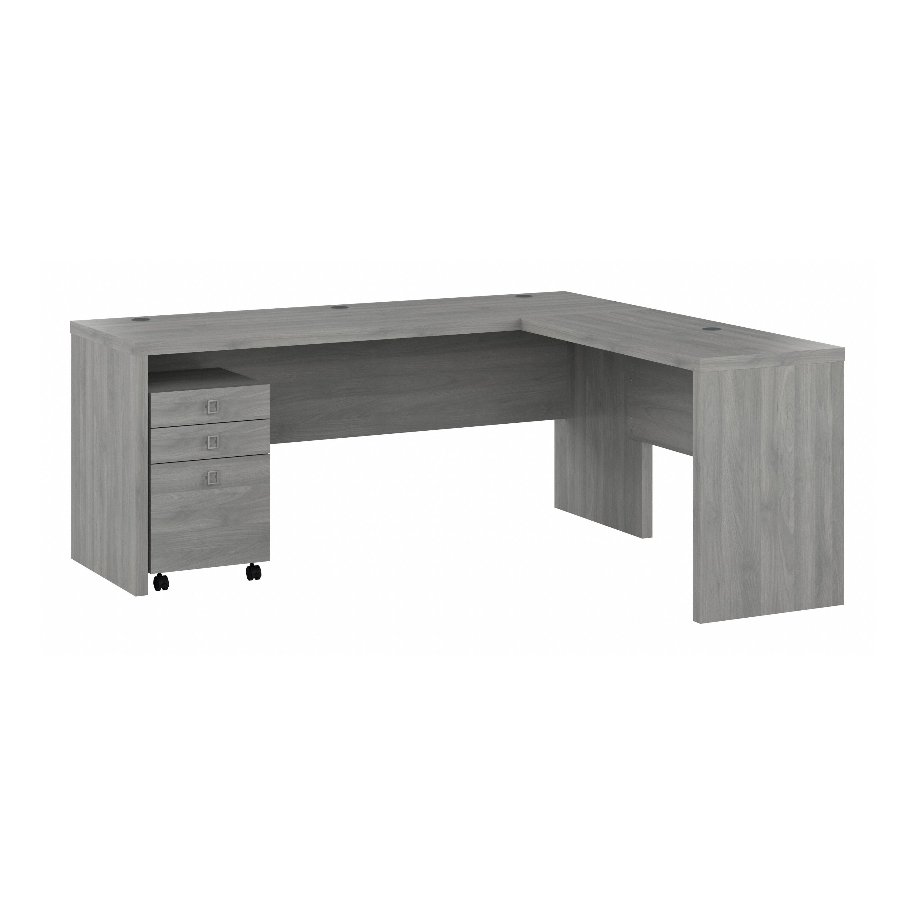 Shop Bush Business Furniture Echo 72W L Shaped Computer Desk with 3 Drawer Mobile File Cabinet 02 ECH050MG #color_modern gray