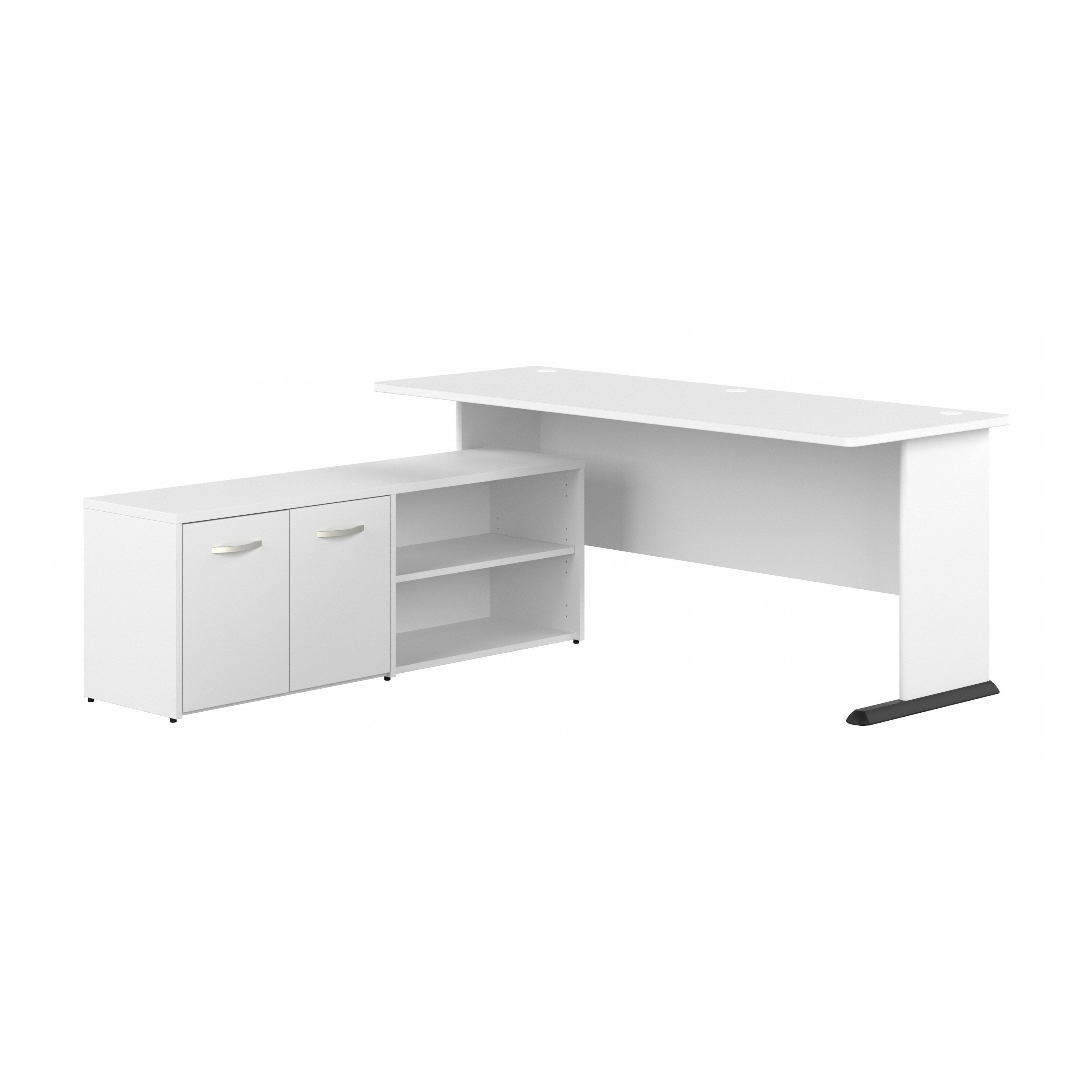 Shop Bush Business Furniture Studio A 72W L Shaped Gaming Desk with Storage 02 STA012WH #color_white