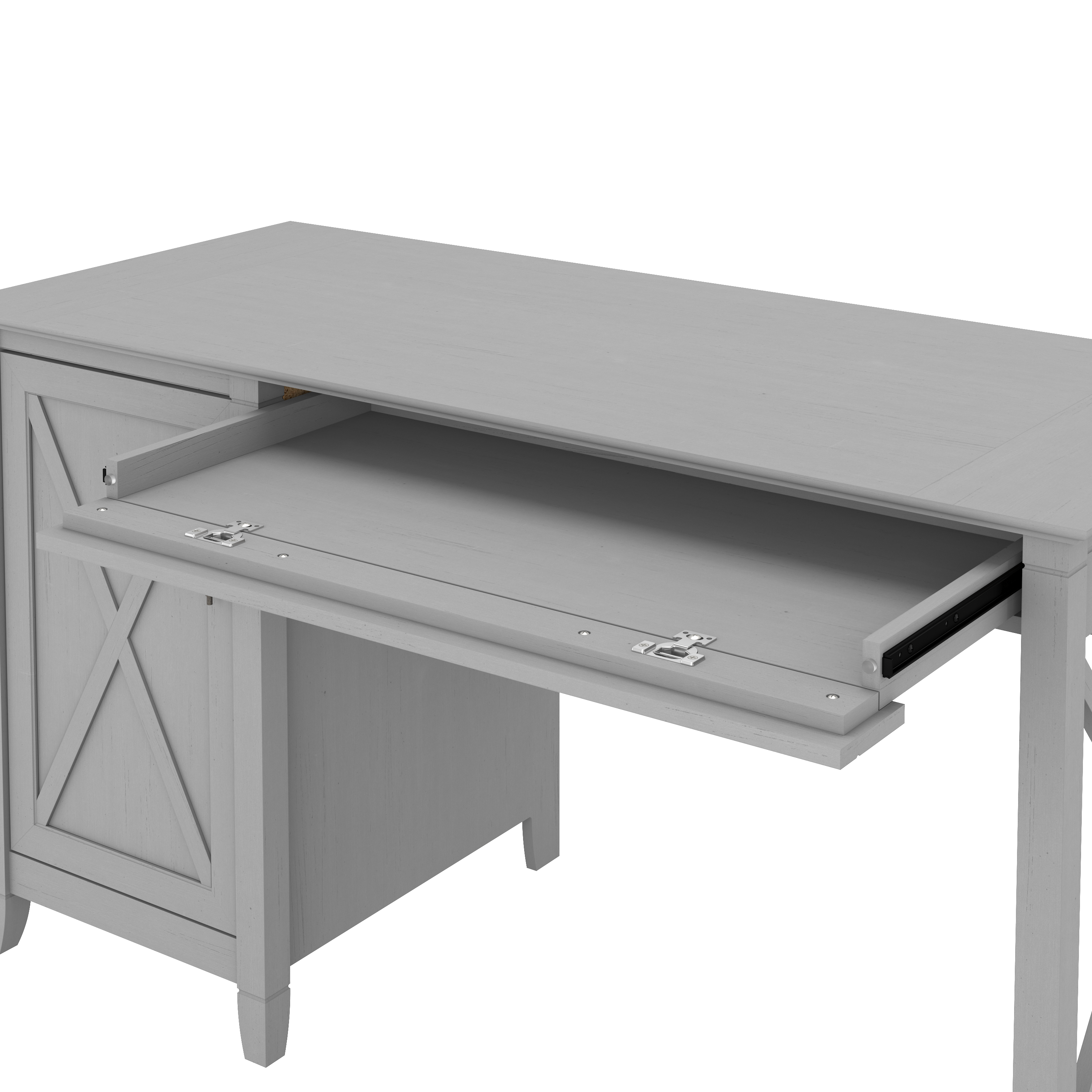 Shop Bush Furniture Key West 54W Computer Desk with Keyboard Tray and Storage 04 KWD154CG-03 #color_cape cod gray