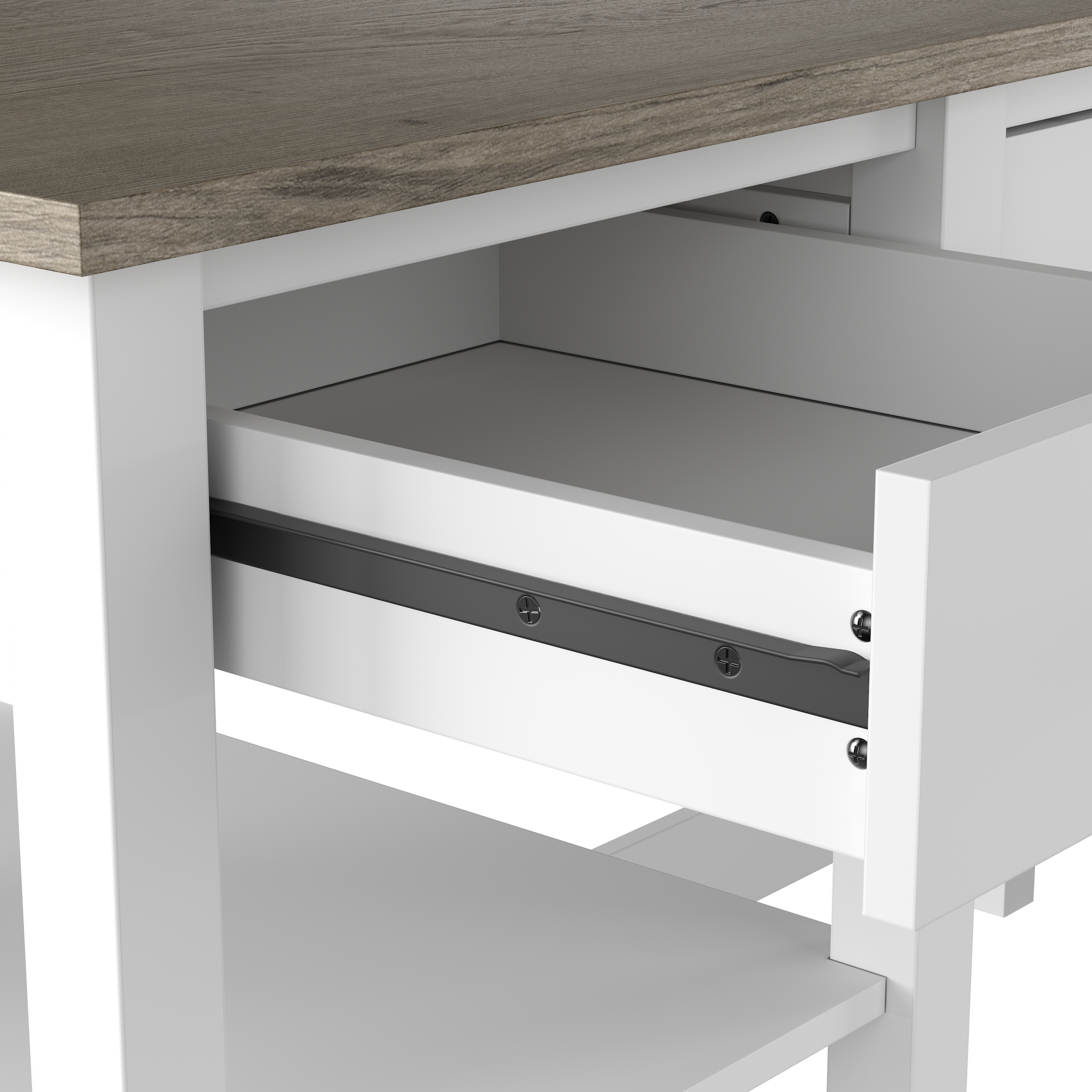 Shop Bush Furniture Mayfield 54W Computer Desk with Shelves 03 MAD154GW2-03 #color_shiplap gray/pure white