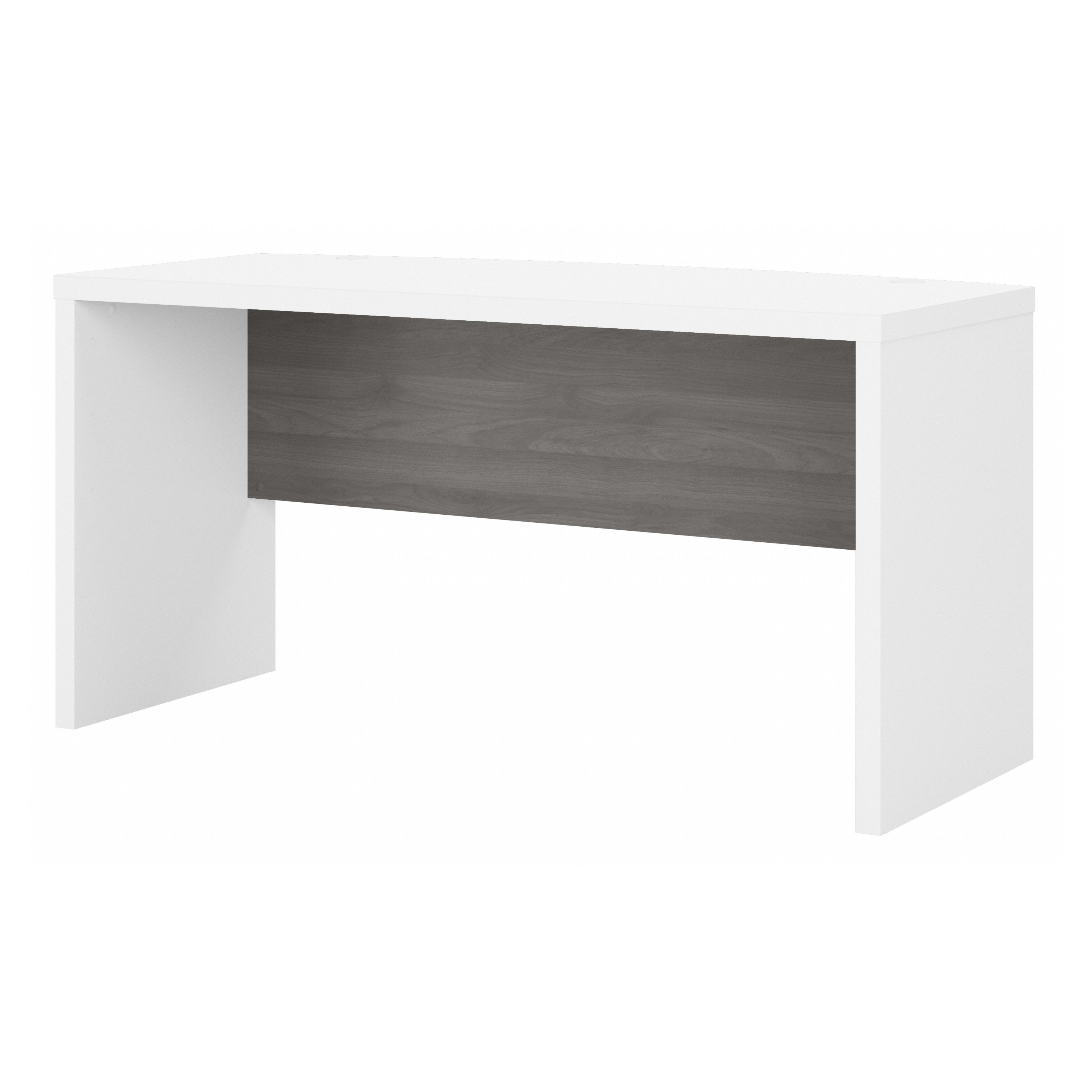 Shop Bush Business Furniture Echo 60W Bow Front Desk 02 KI60505-03 #color_pure white/modern gray