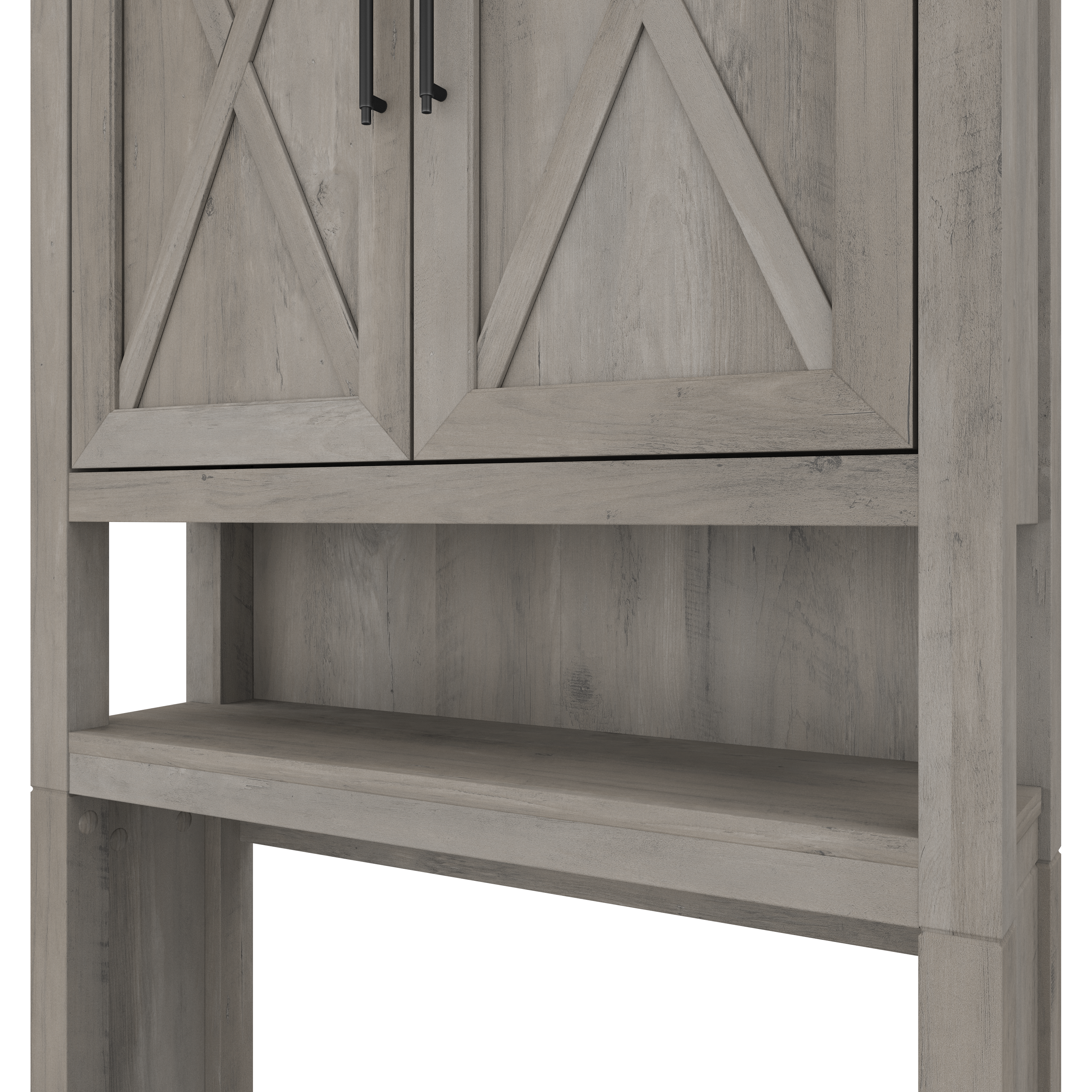 Shop Bush Furniture Key West Over The Toilet Storage Cabinet 04 KWS268DG-03 #color_driftwood gray
