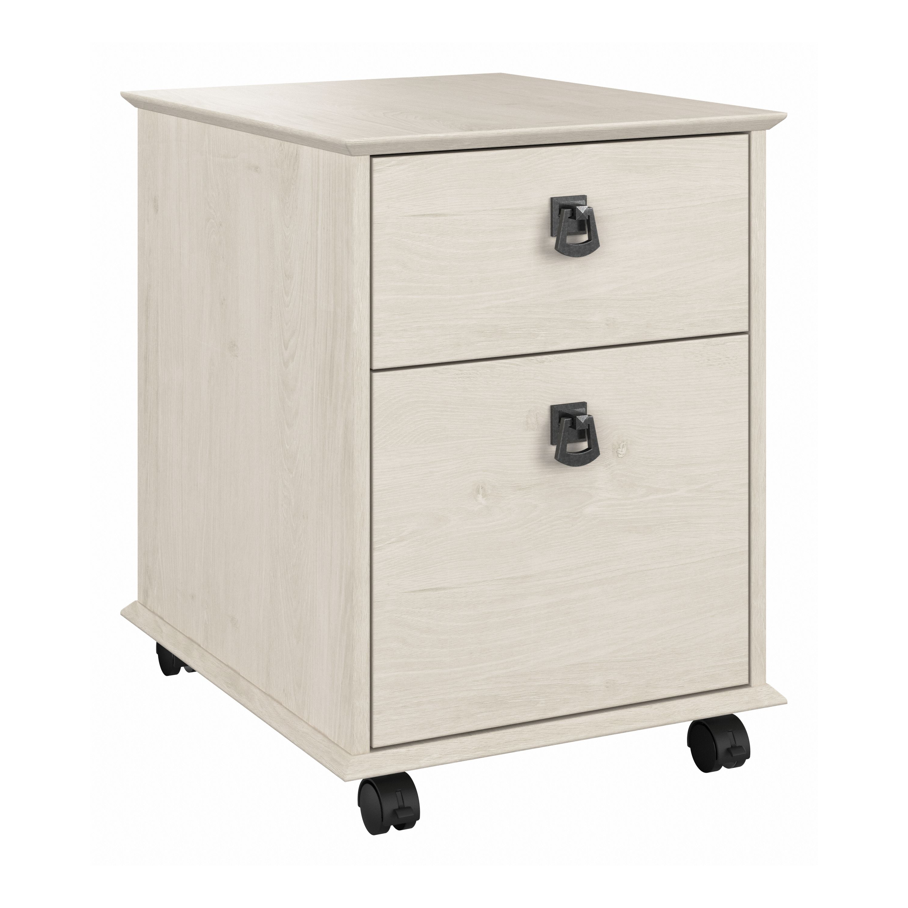 Shop Bush Furniture Homestead Farmhouse Mobile File Cabinet 02 HOF117LW-03 #color_linen white oak
