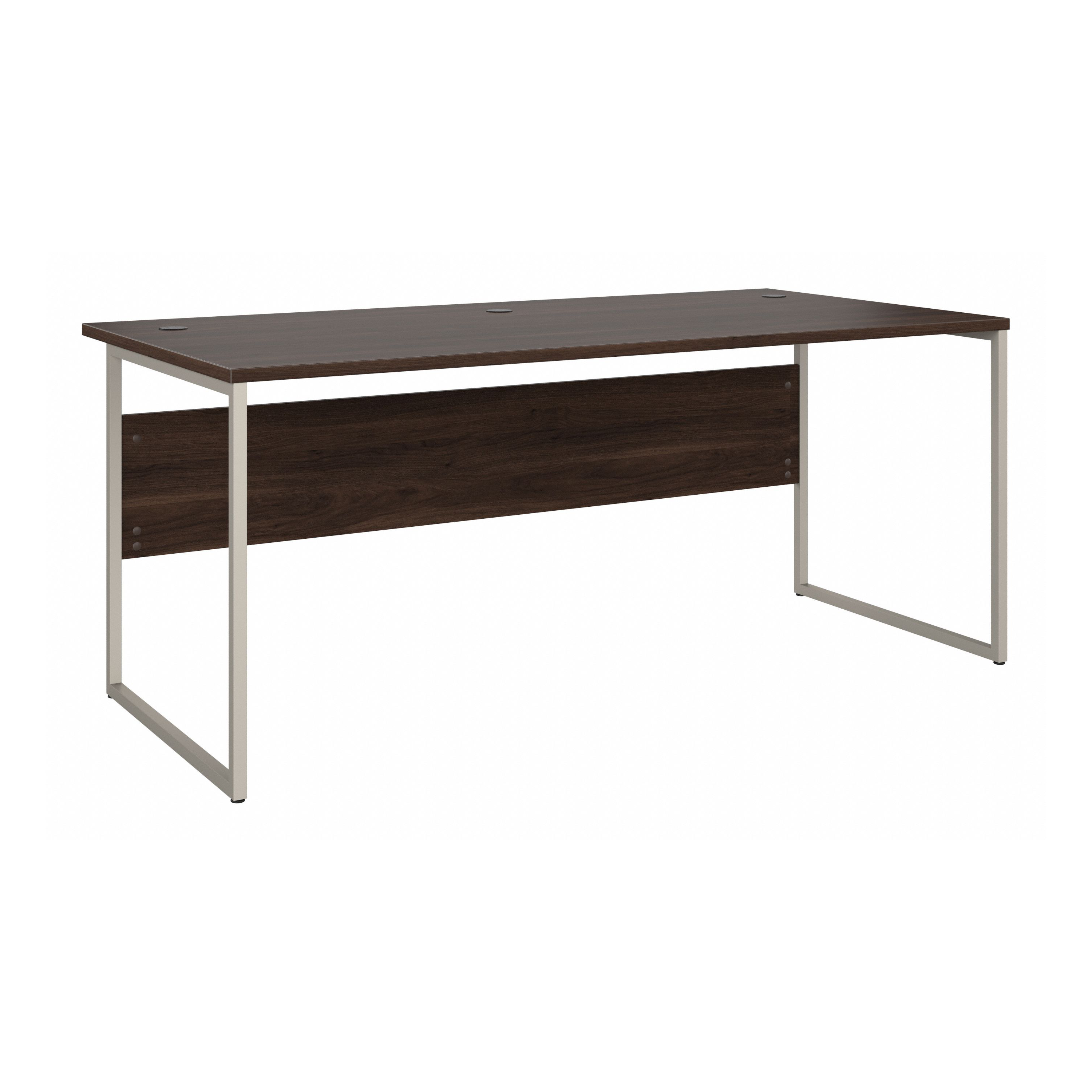 Shop Bush Business Furniture Hybrid 72W x 36D Computer Table Desk with Metal Legs 02 HYD172BW #color_black walnut