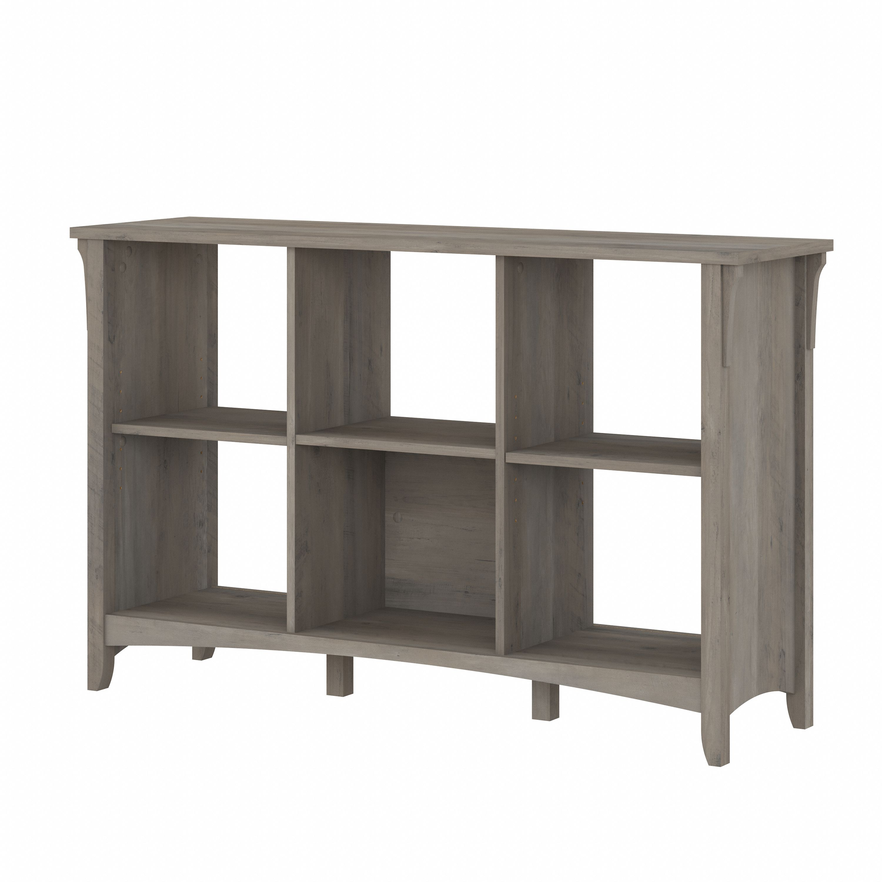Shop Bush Furniture Salinas 6 Cube Organizer 02 SAB148DG-03 #color_driftwood gray