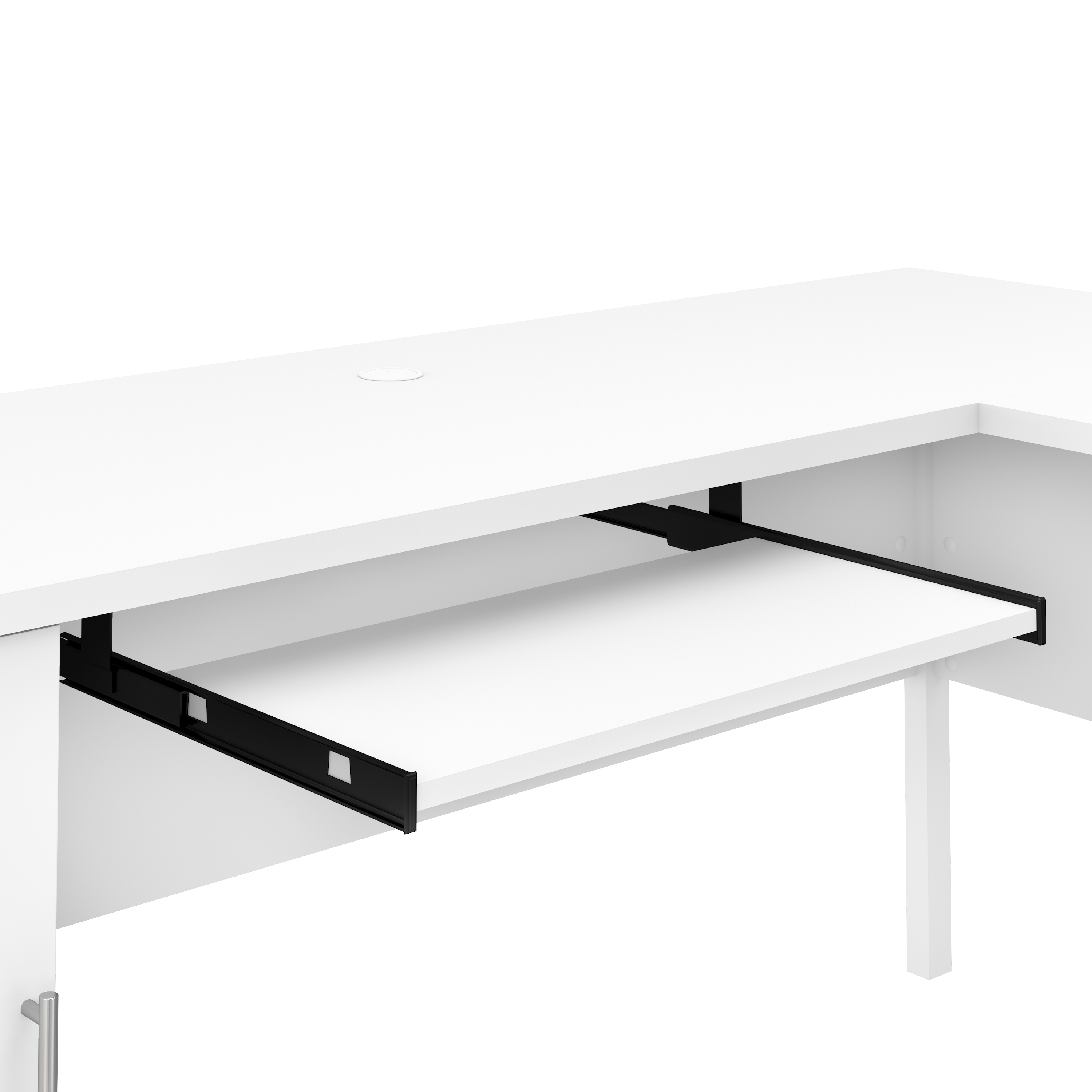 Shop Bush Furniture Somerset 60W L Shaped Desk with Hutch 03 SET002WH #color_white