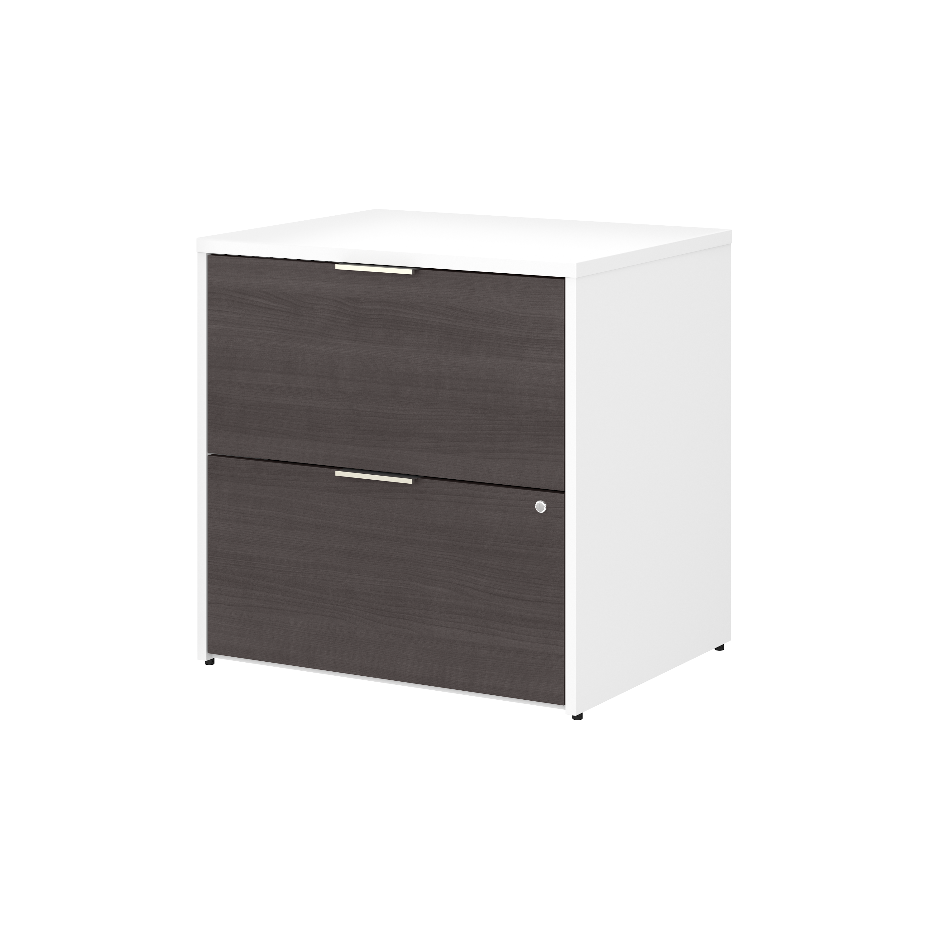 Shop Bush Business Furniture Jamestown 2 Drawer Lateral File Cabinet - Assembled 02 JTF130SGWHSU #color_storm gray/white
