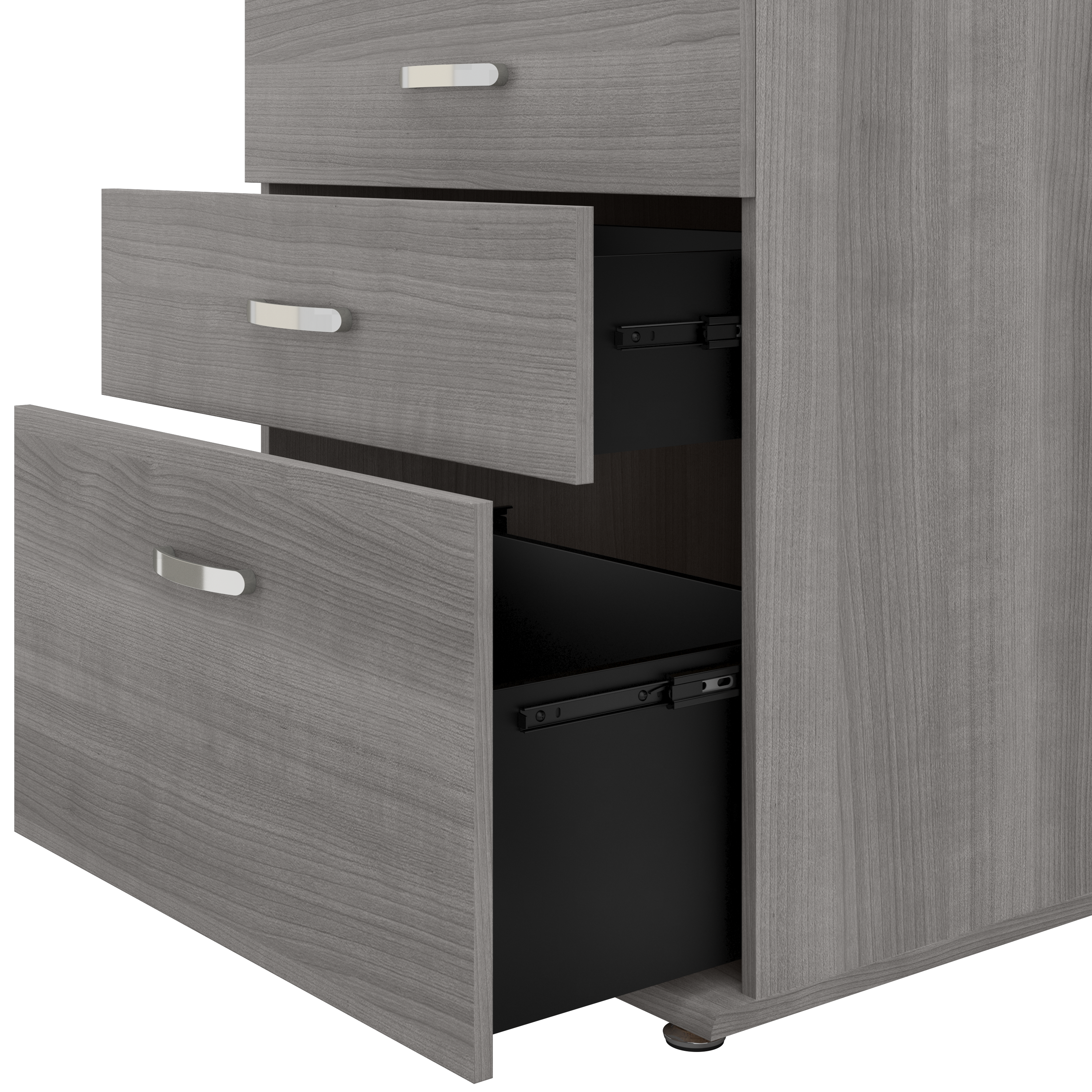 Shop Bush Business Furniture Universal 44W 3 Piece Modular Storage Set with Floor and Wall Cabinets 03 UNS005PG #color_platinum gray