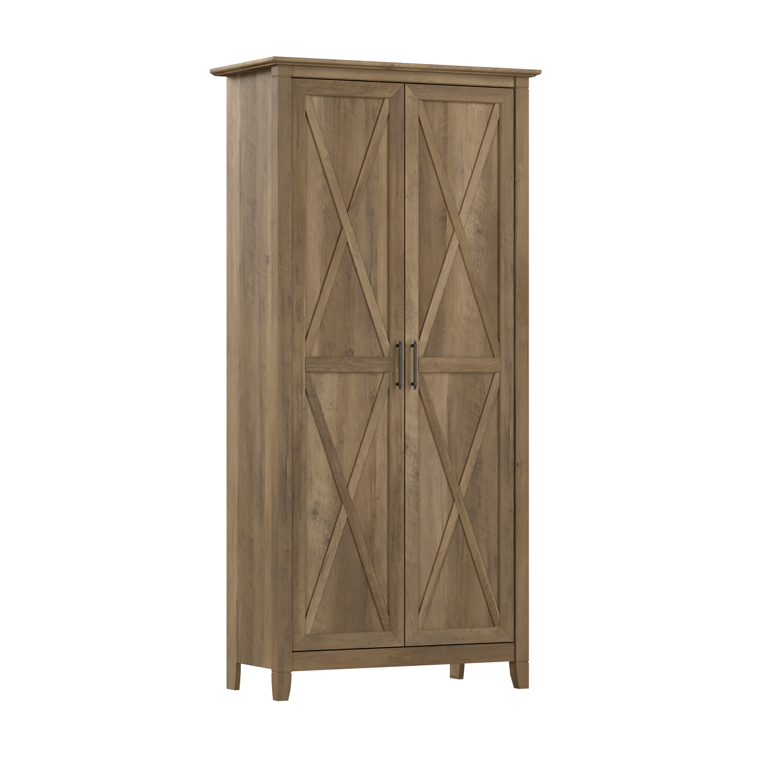 Shop Bush Furniture Key West Tall Bathroom Cabinet with Doors and Shelves 02 KWS266RCP-Z1 #color_reclaimed pine