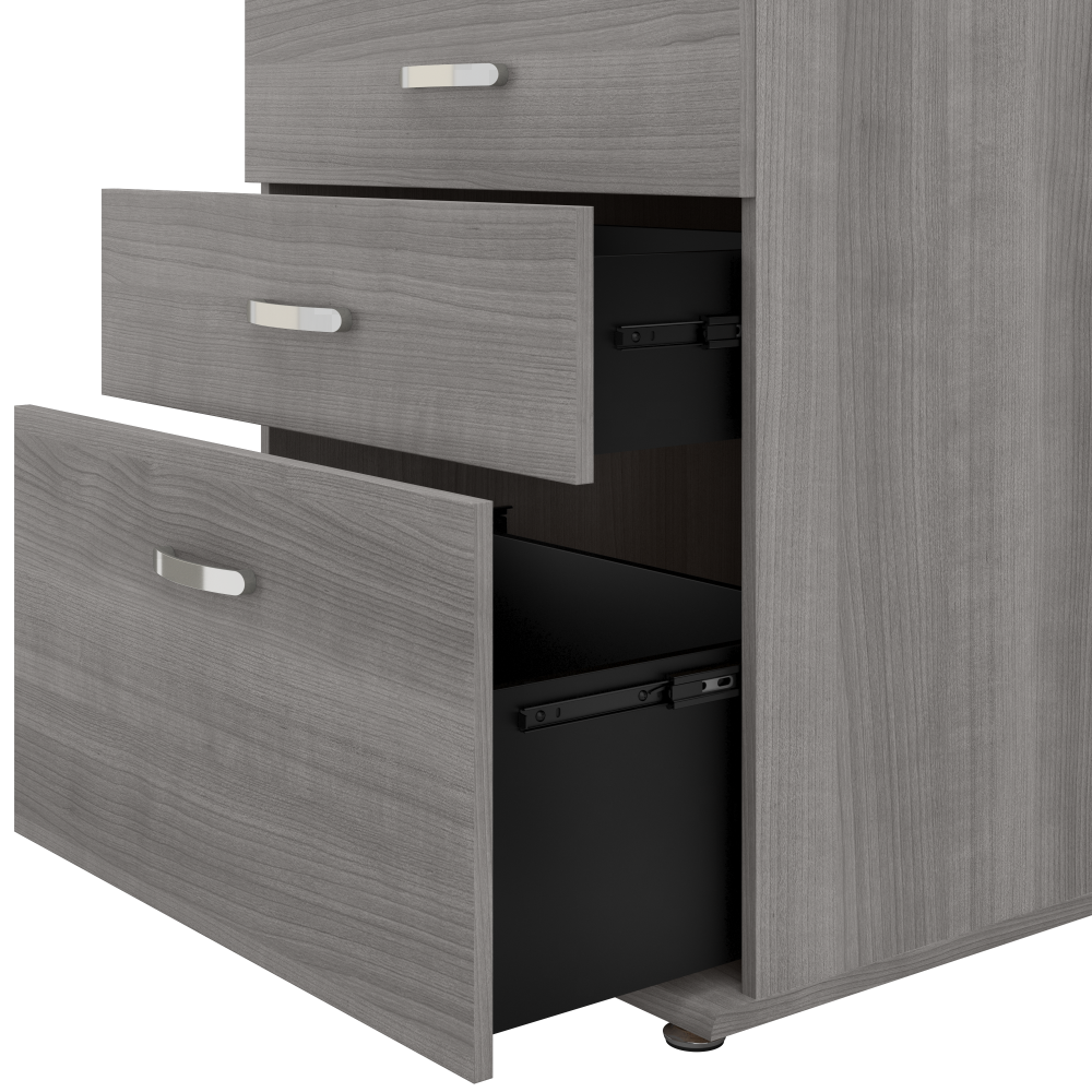Shop Bush Business Furniture Universal Closet Organizer with Drawers, Image 04, CLS328PG-Z, #color_platinum gray