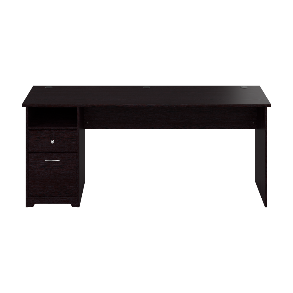 Shop Bush Furniture Cabot 72W Computer Desk with Drawers, Image 03, WC31872, #color_espresso oak