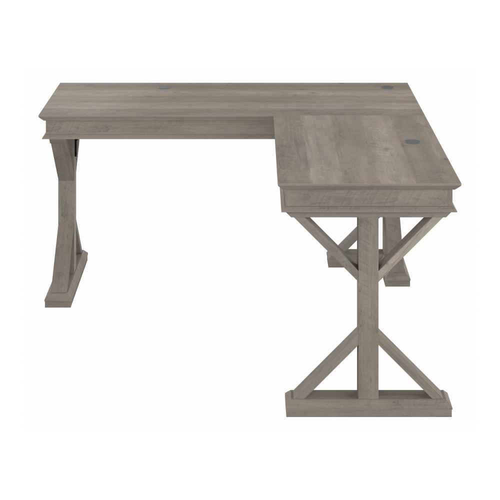 Shop Bush Furniture Homestead 60W Farmhouse L Shaped Desk, Image 03, HOD160DG-03K, #color_driftwood gray
