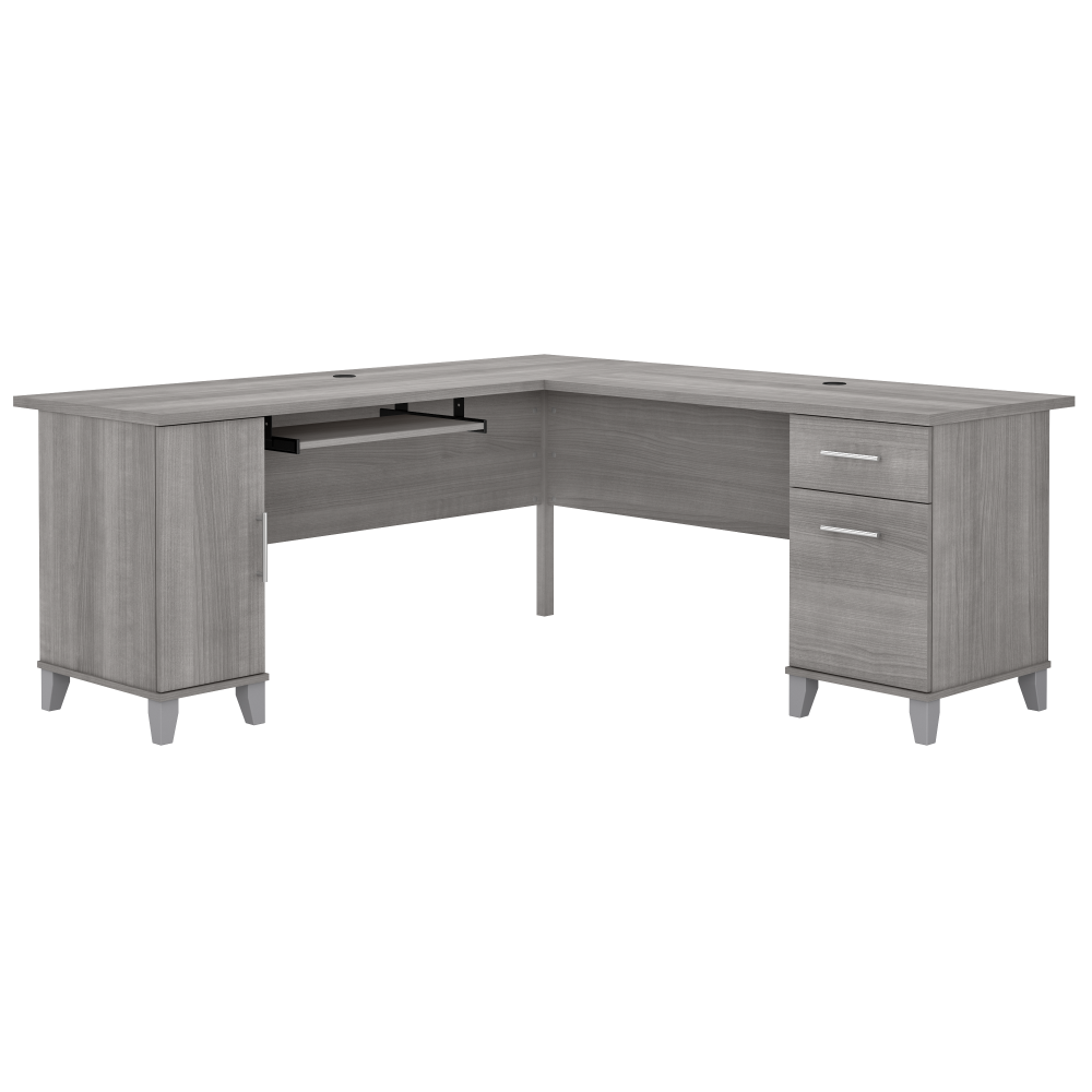 Shop Bush Furniture Somerset 72W L Shaped Desk with Storage, Image 01, WC81210K, #color_platinum gray