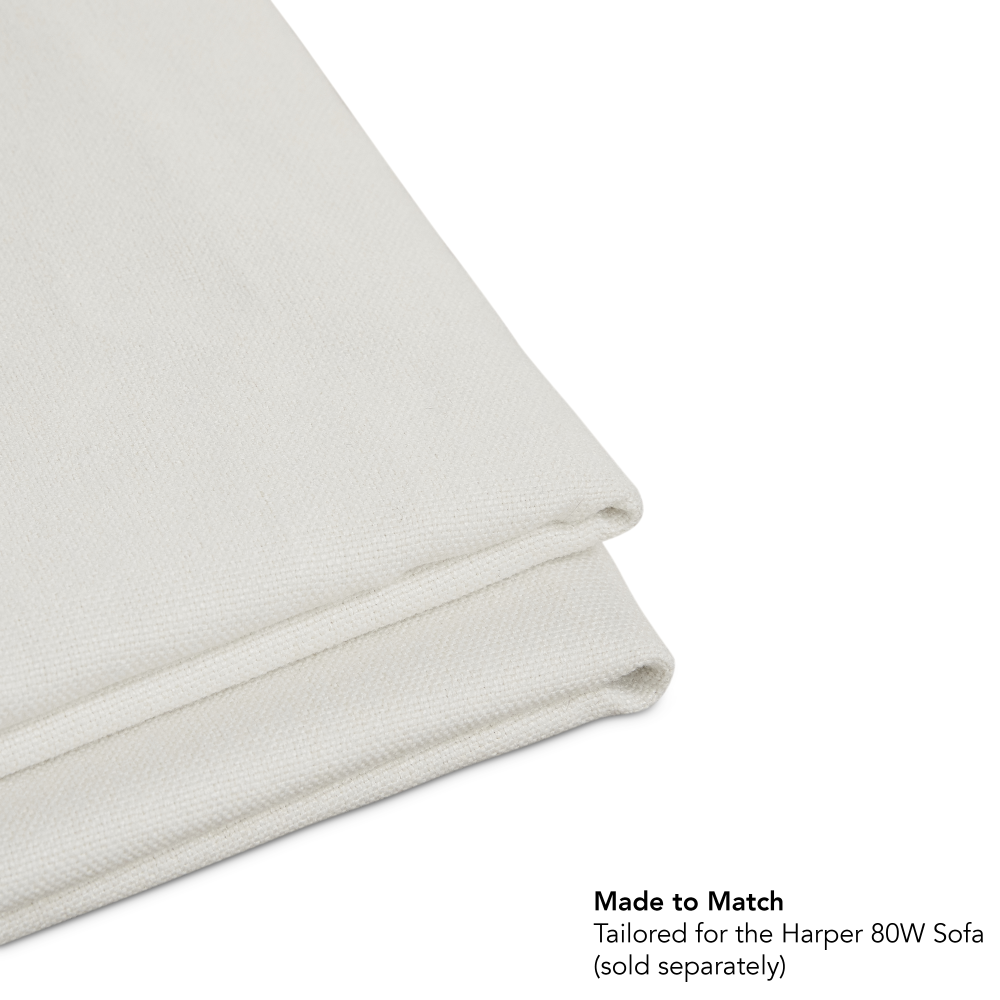 Shop Bush Home Harper Slipcover for Bush Home Harper 80W Sofa, Image 06, HRJS02IYB-03, #color_ivory basketweave fabric