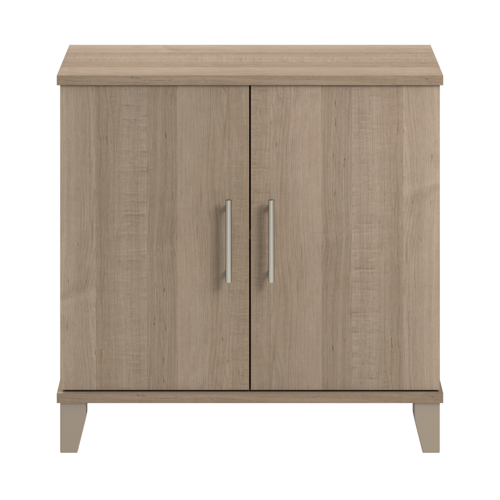 Shop Bush Furniture Somerset Small Storage Cabinet with Doors and Shelves, Image 03, STS130AG, #color_ash gray