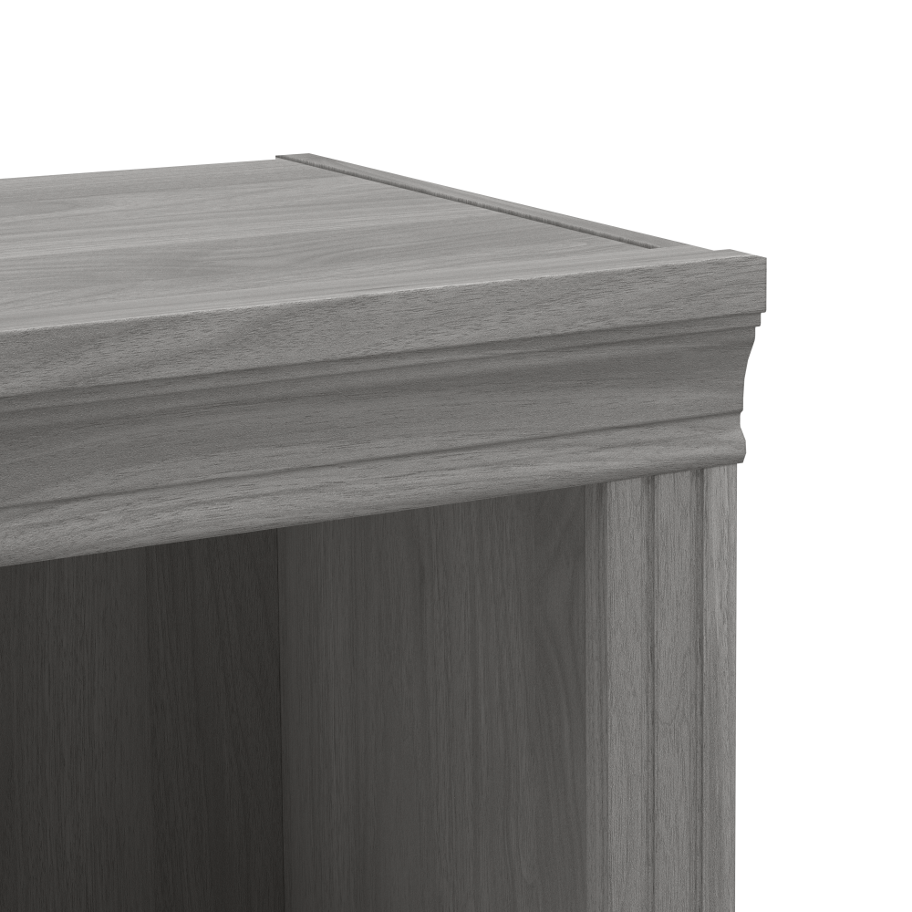 Shop Bush Furniture Saratoga L Shaped Computer Desk and Bookcase Set, Image 05, SAR005MG, #color_modern gray